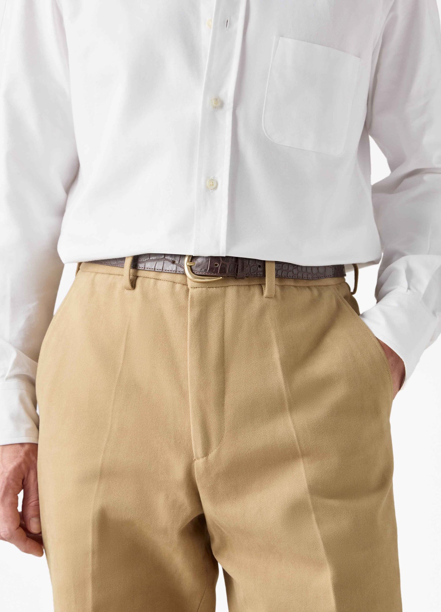 Alfie Cotton Trousers - Beige Berg & Berg