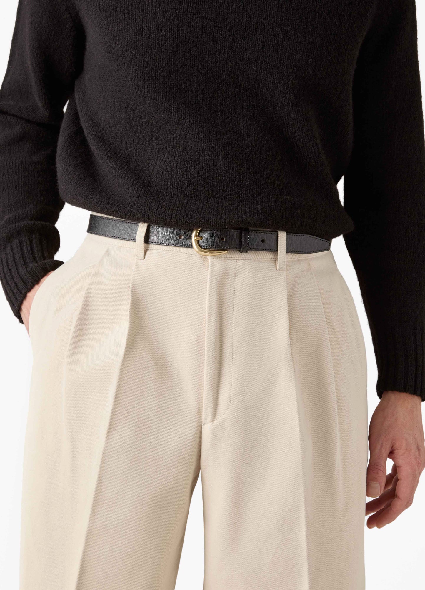 Antonello Cotton Trousers - Cream Berg & Berg