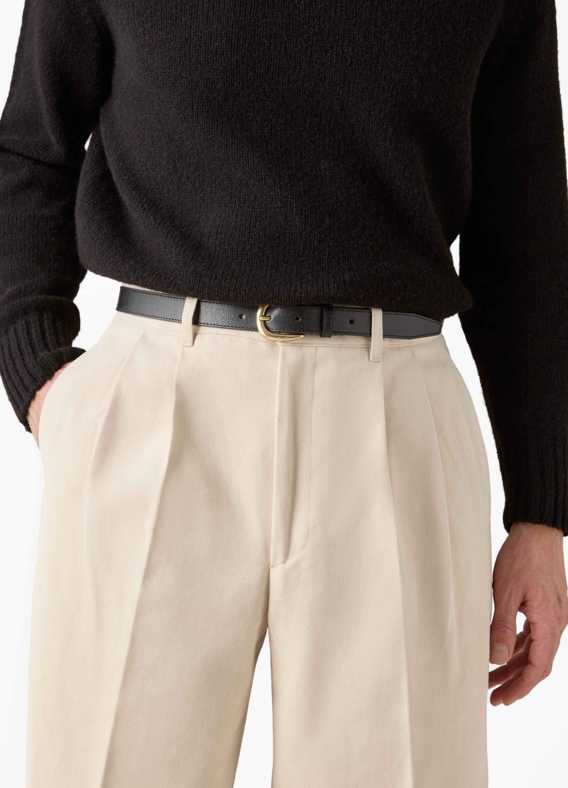 Antonello Cotton Trousers - Cream Berg & Berg