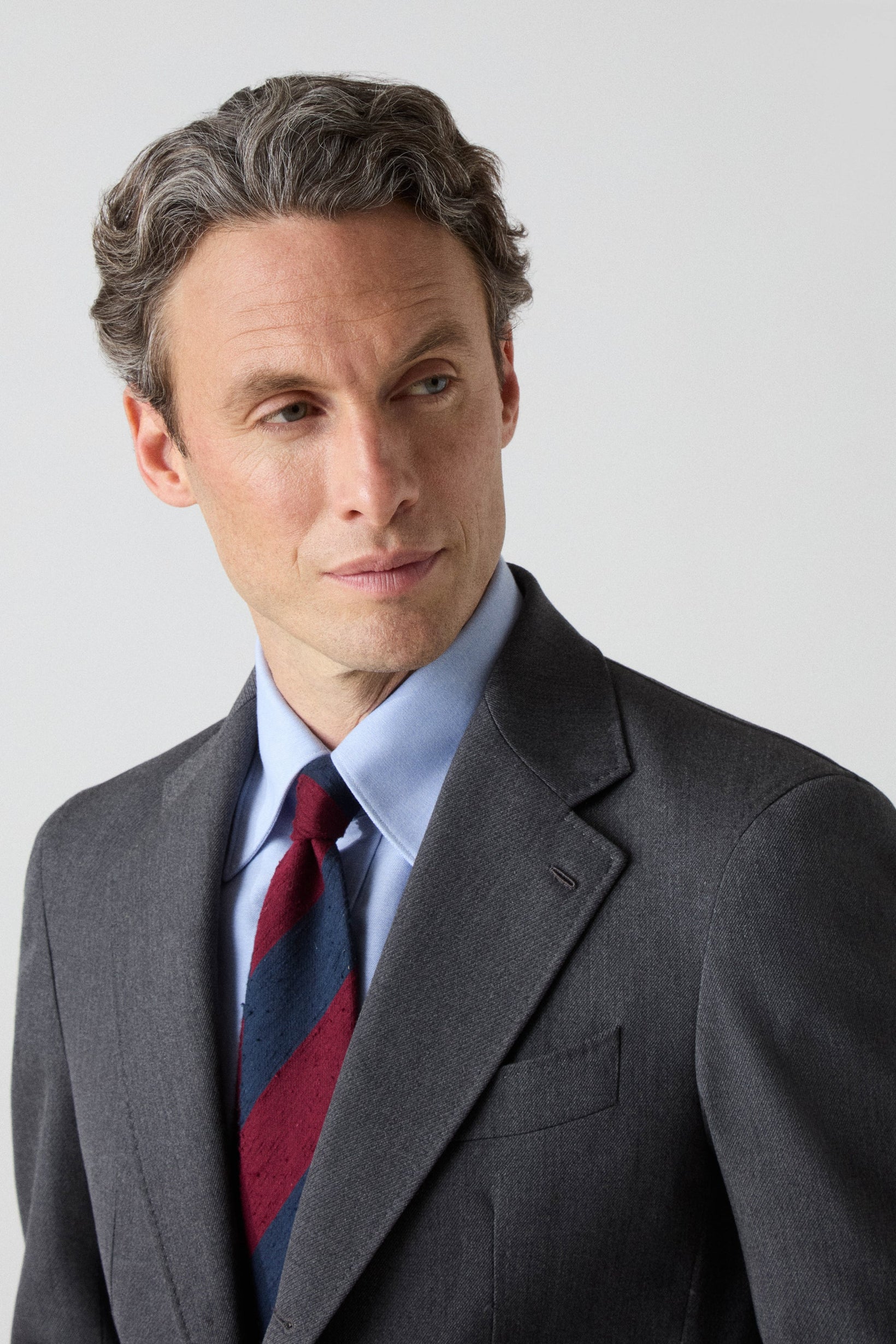 Dag Sport Cavalry Twill Suit Jacket - Mid Grey Berg & Berg