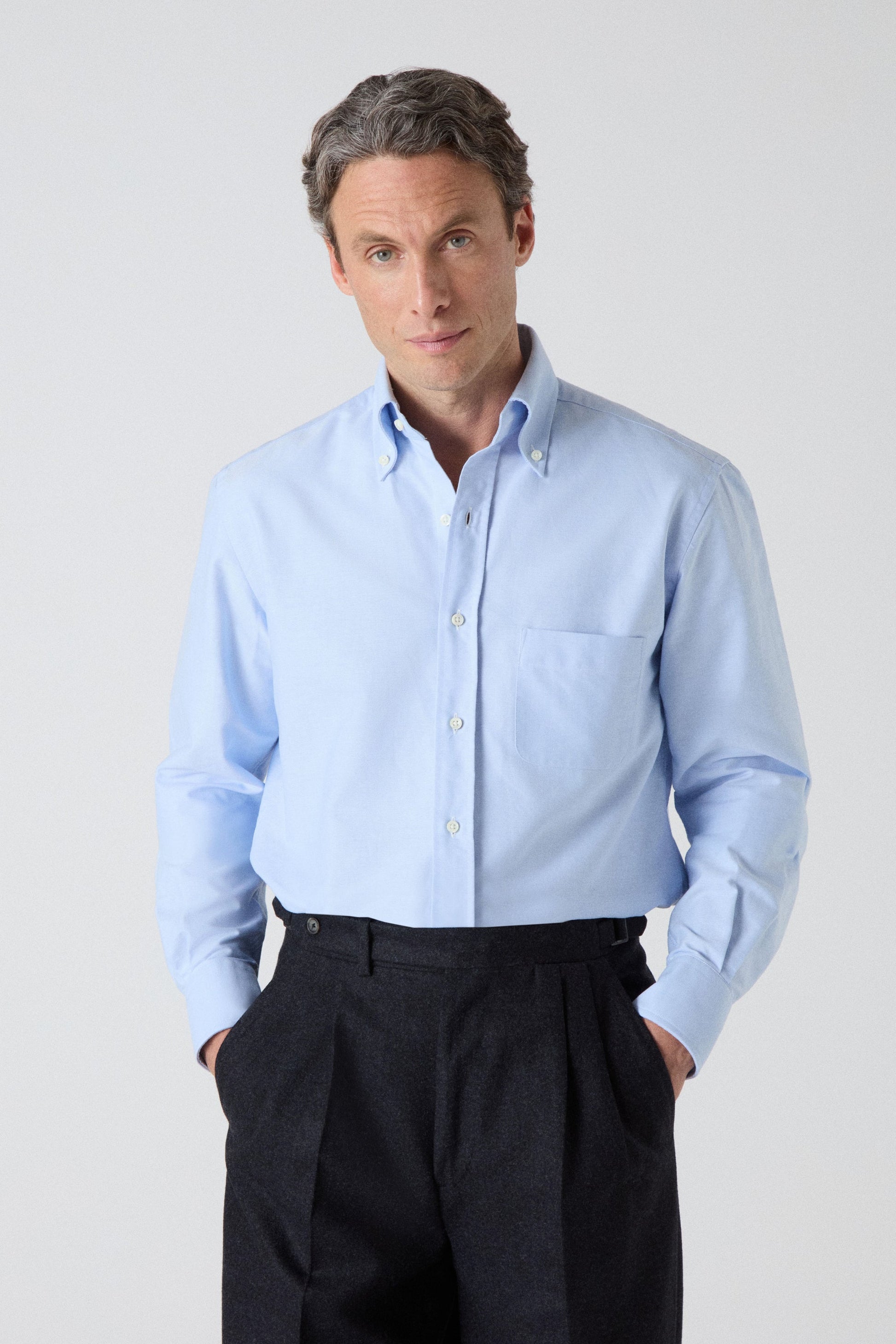 August Flannel Trousers - Charcoal Berg & Berg