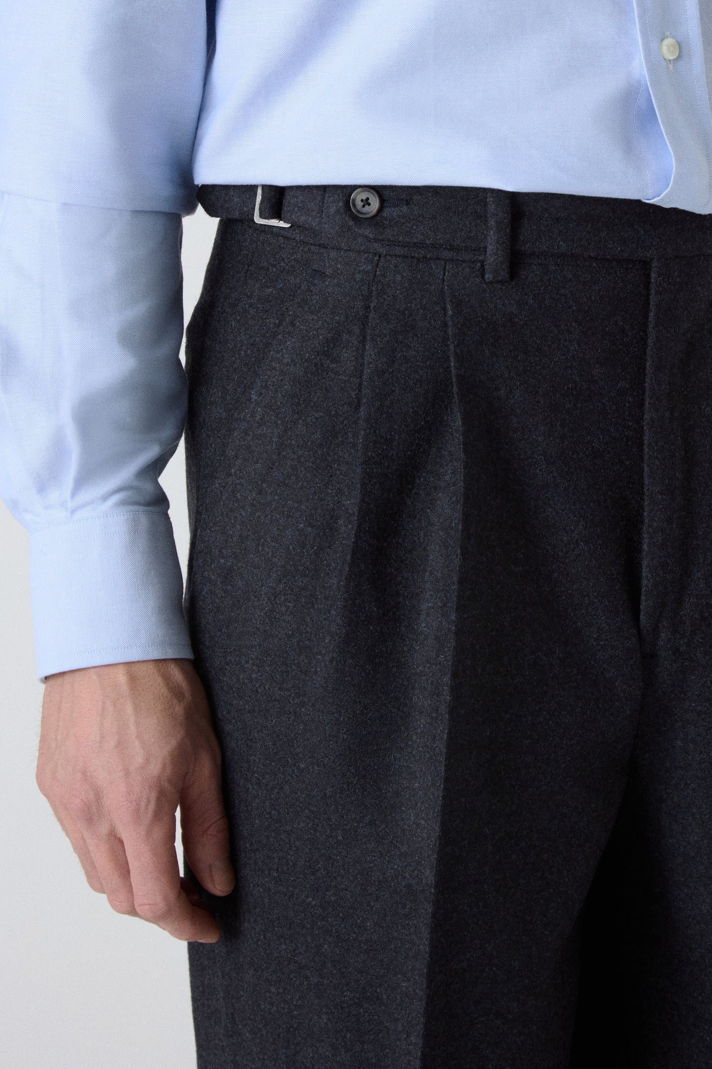 August Flannel Trousers - Charcoal Berg & Berg