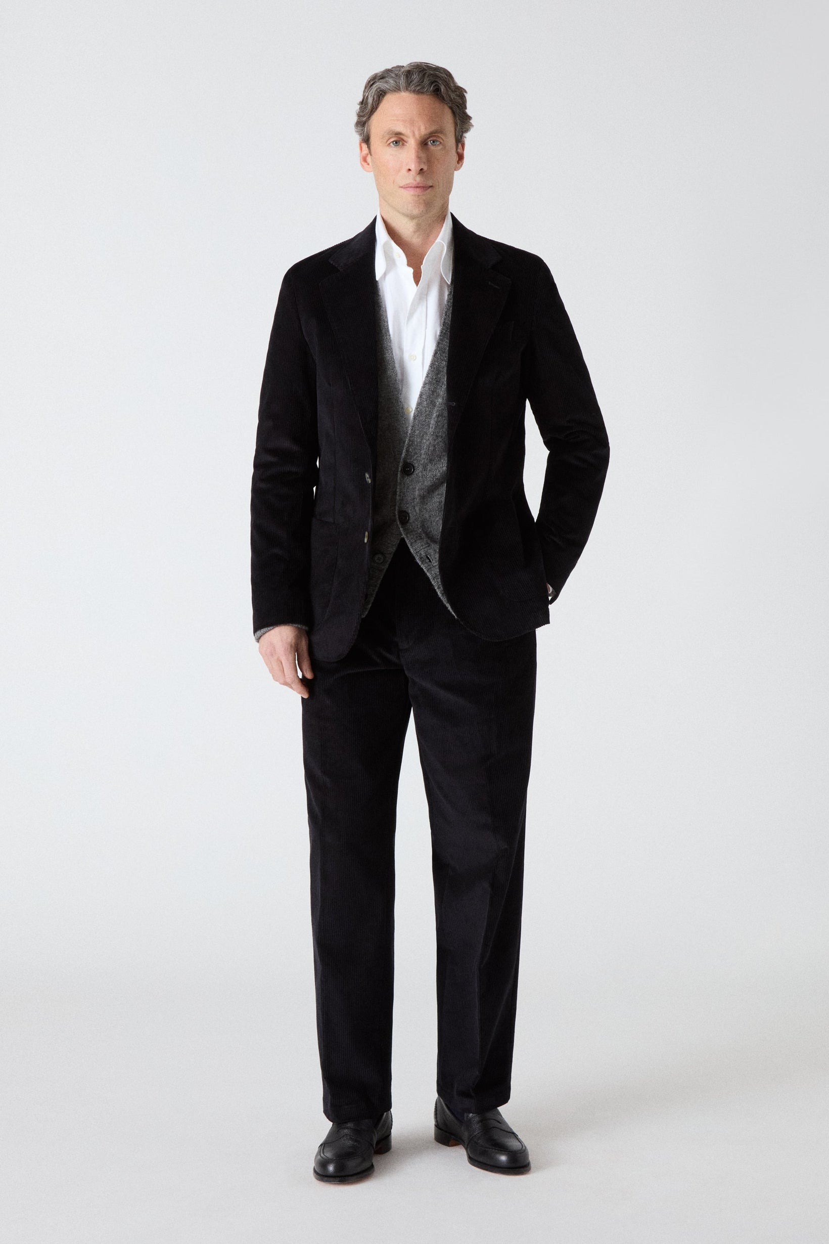 Dante Unlined Corduroy Jacket - Black Berg & Berg