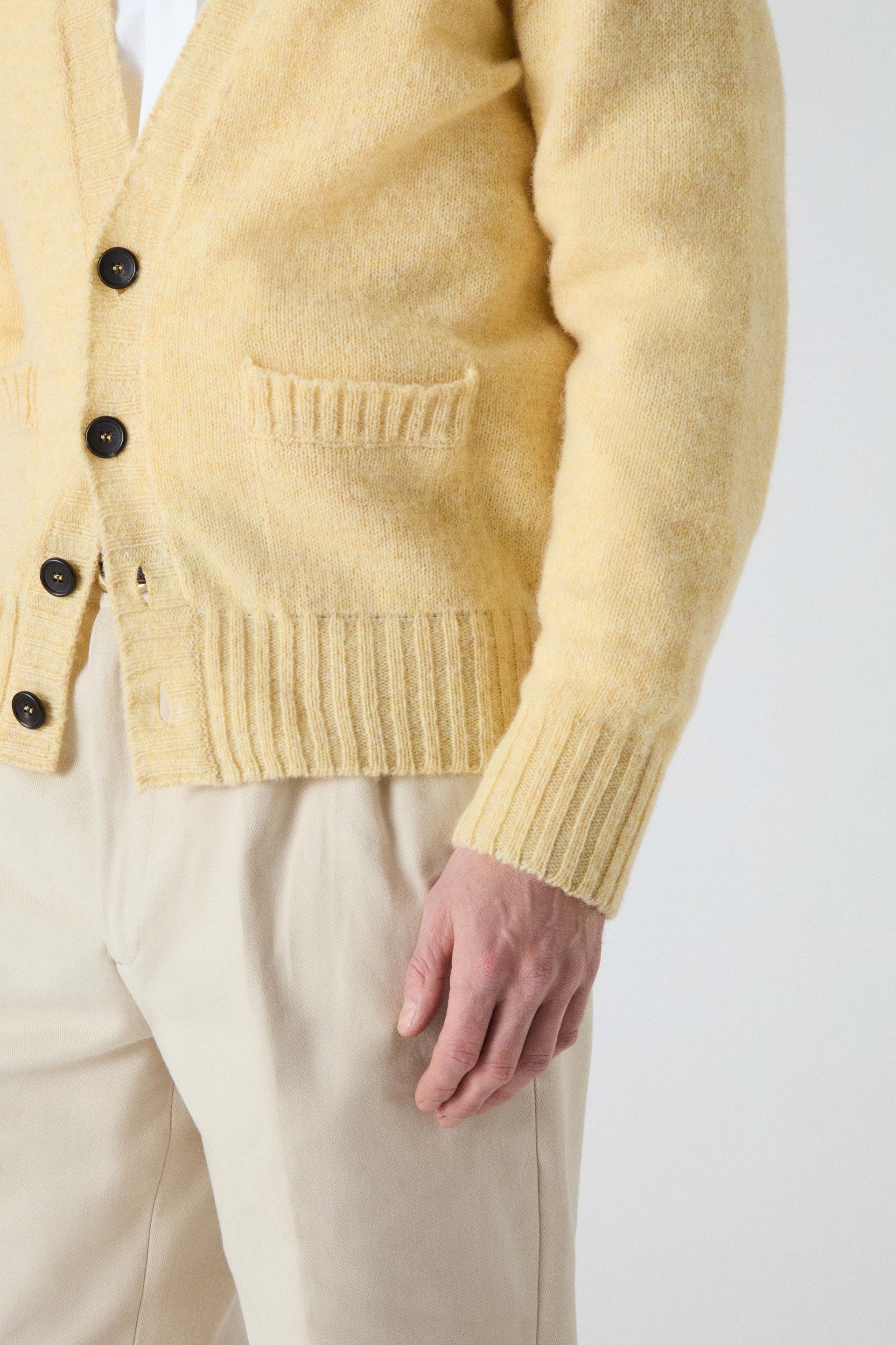 Bosse Shaggy Cardigan - Buttermilk bergbergstore