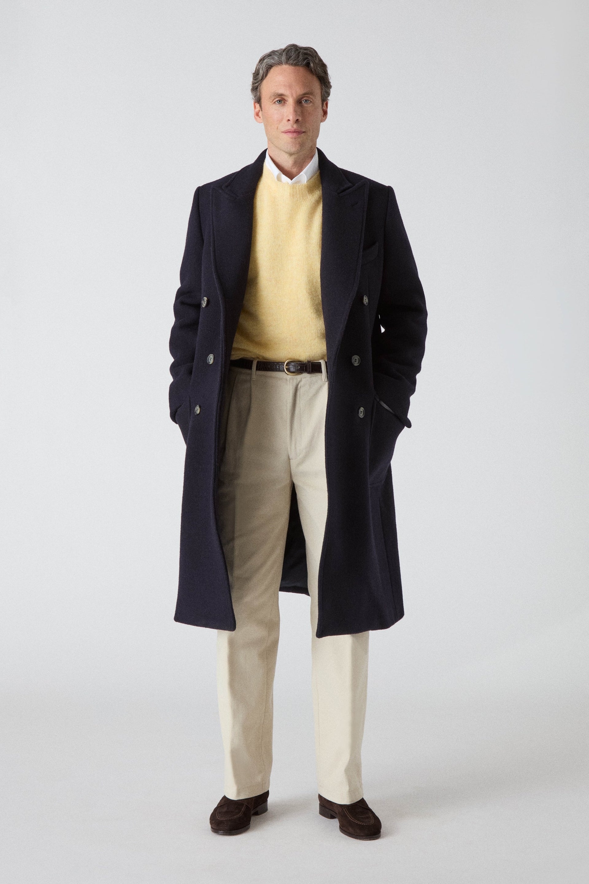 Neo Double Breasted Coat - Navy Berg & Berg