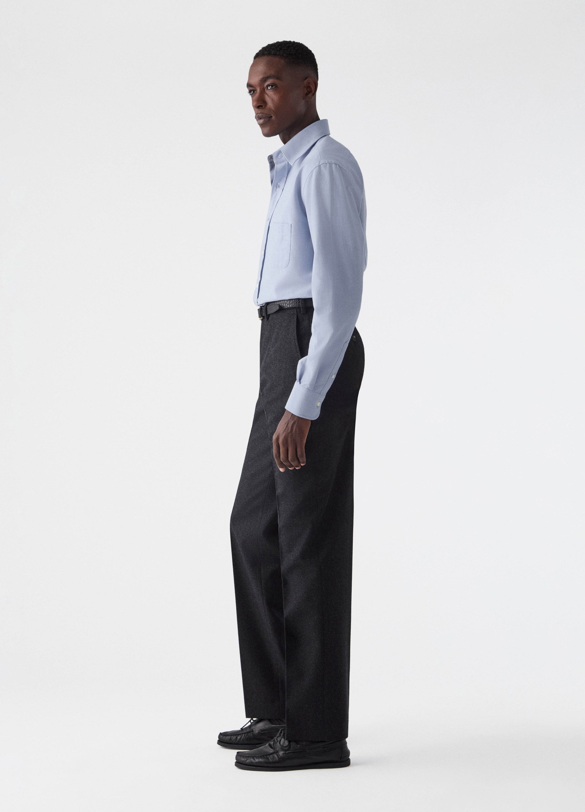 Alfie Flannel Trousers - Charcoal Berg & Berg