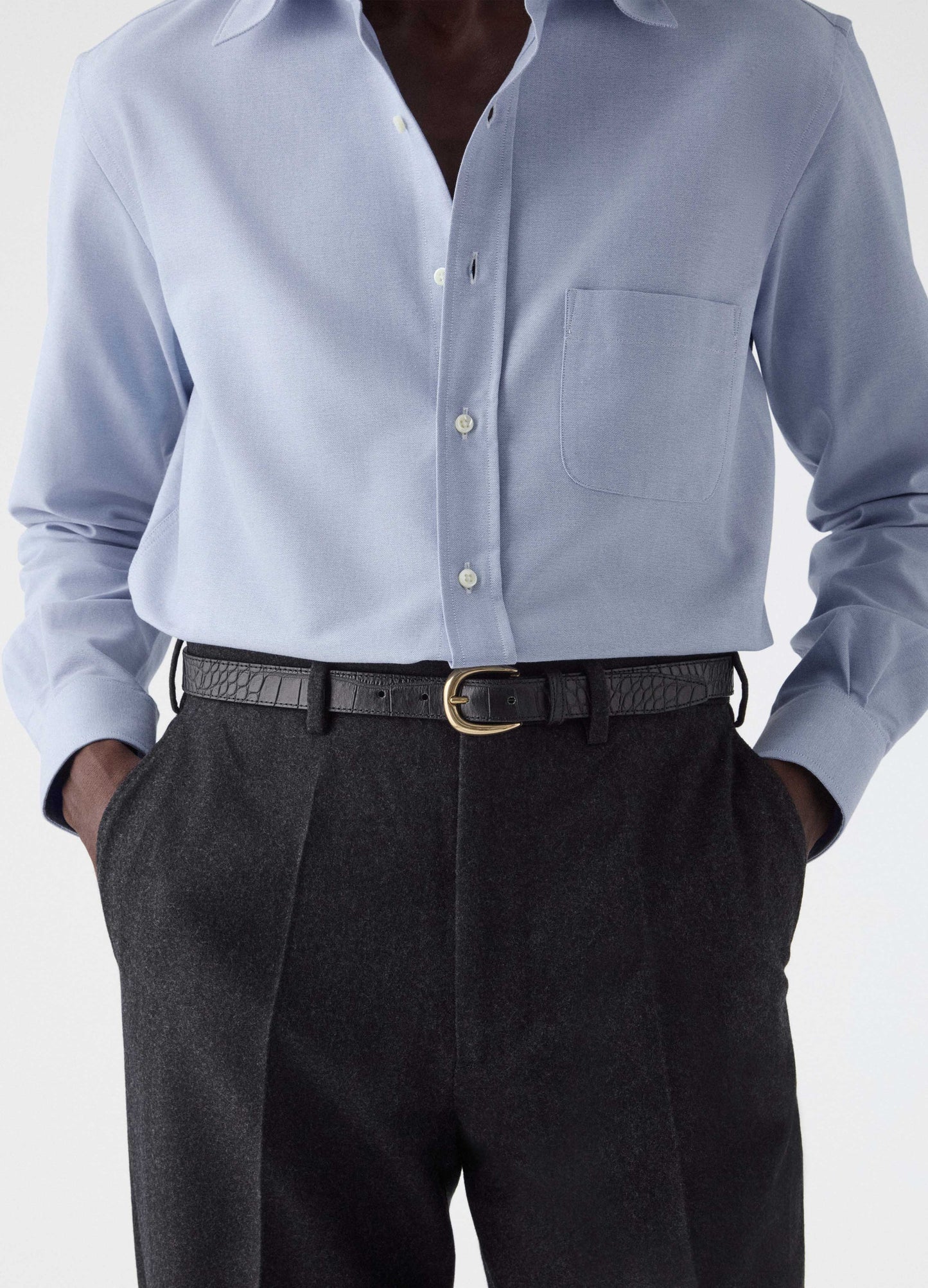 Alfie Flannel Trousers - Charcoal Berg & Berg