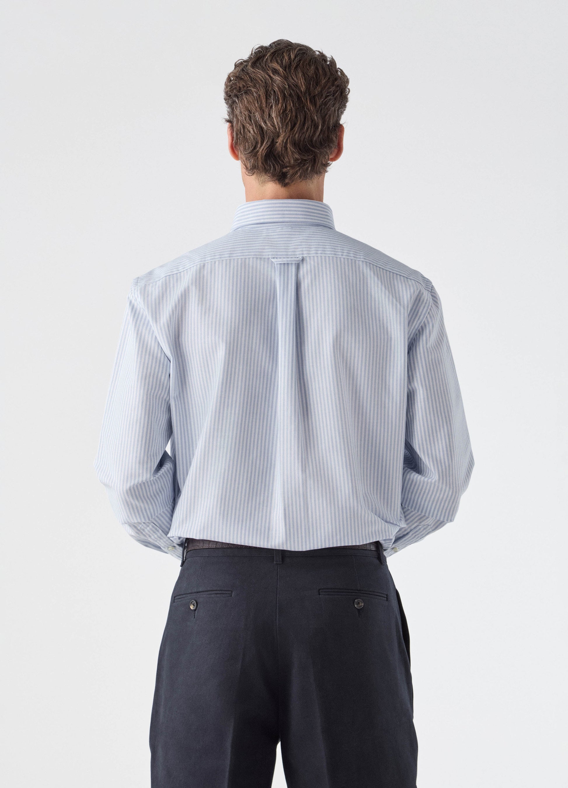 Ferdinand Oxford Button Down Shirt - White/Blue Berg & Berg