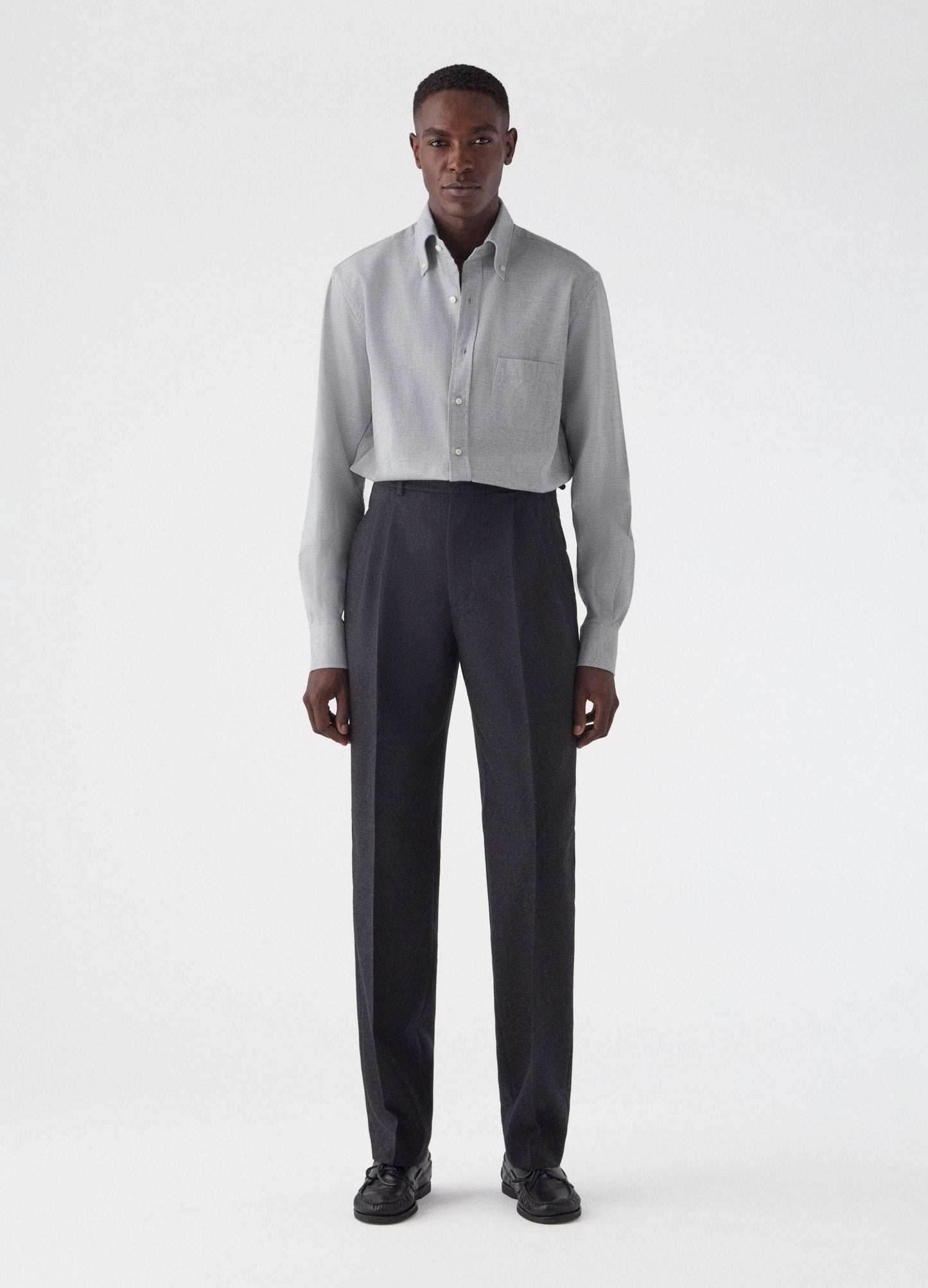 Antonio Winter High Twist Trousers - Mid Grey Berg & Berg