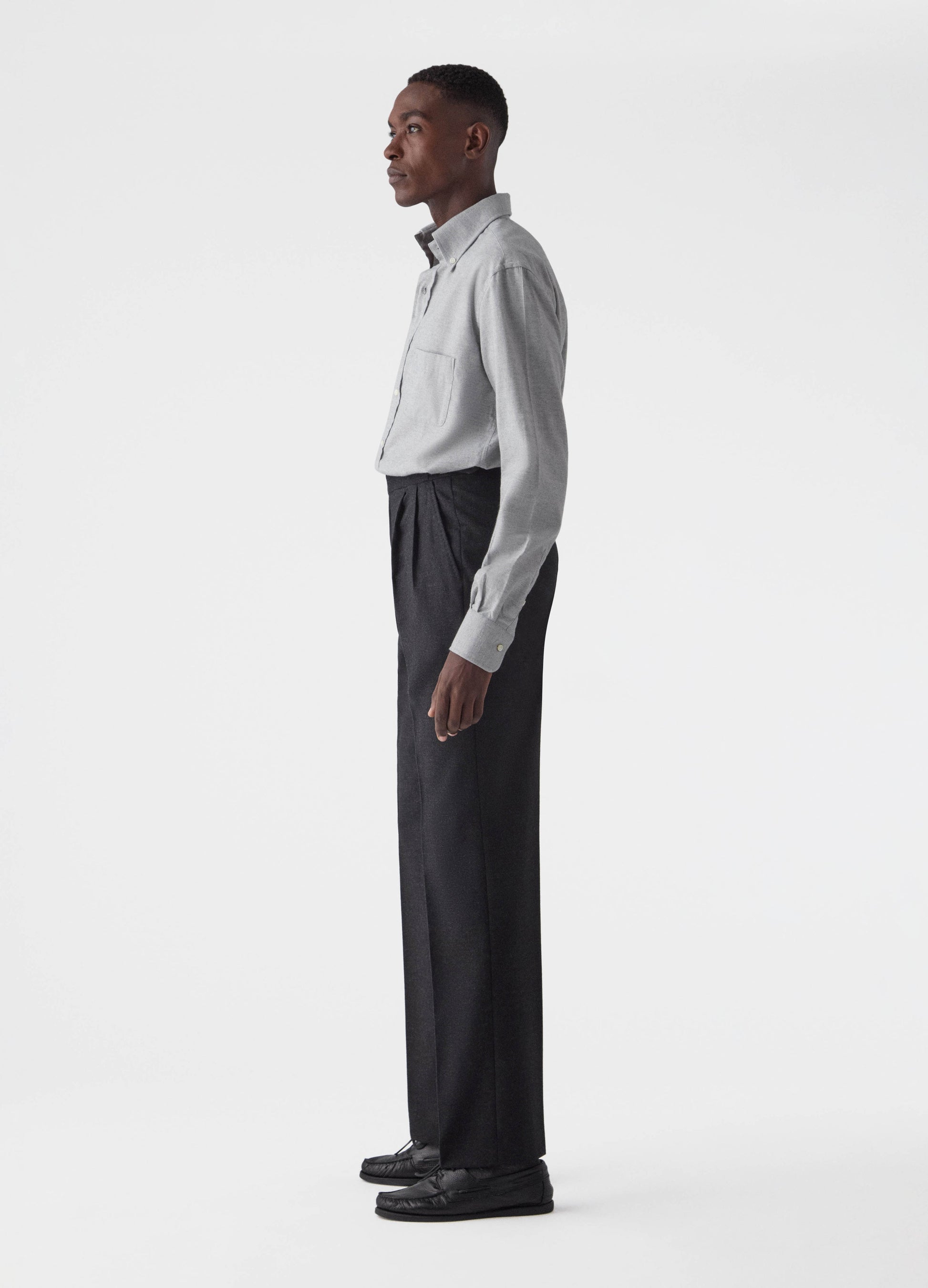 Antonio Winter High Twist Trousers - Mid Grey Berg & Berg