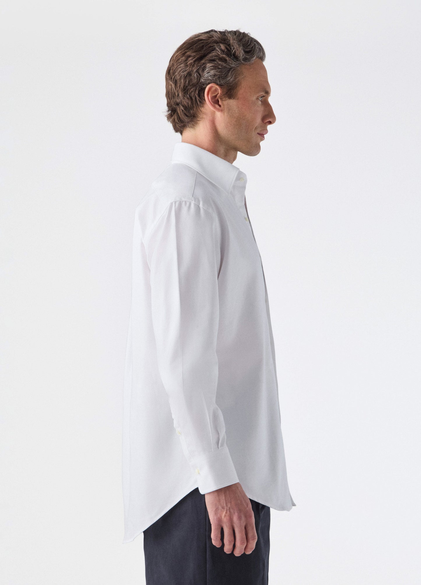 Fabian Oxford Turndown Collar Shirt - White Berg & Berg