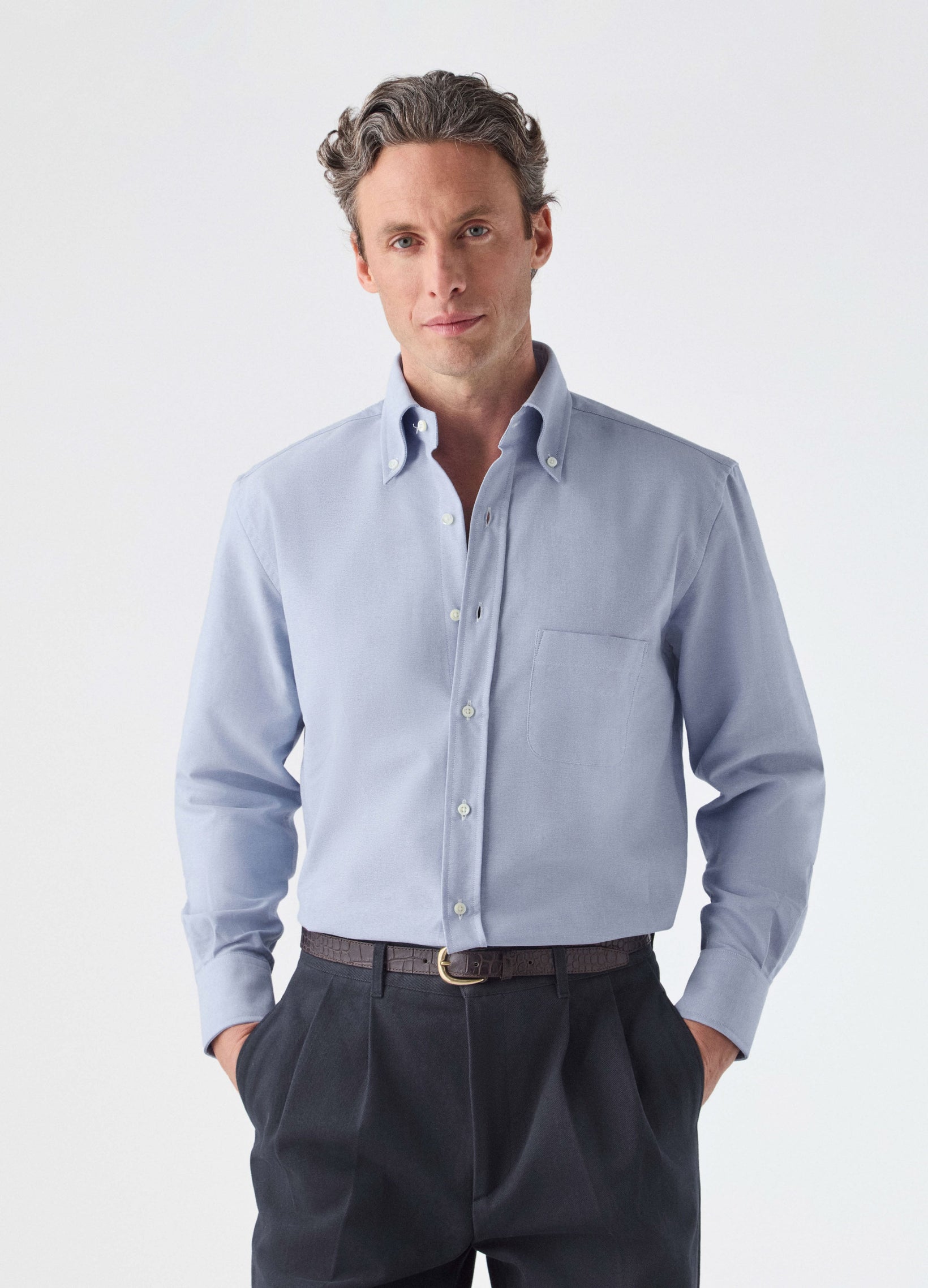 Ferdinand Oxford Button Down Shirt - Light Blue Berg & Berg