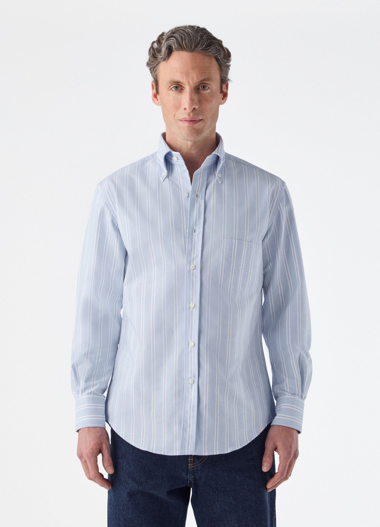 Ferdinand Oxford Button Down Shirt - Blue/White Berg & Berg