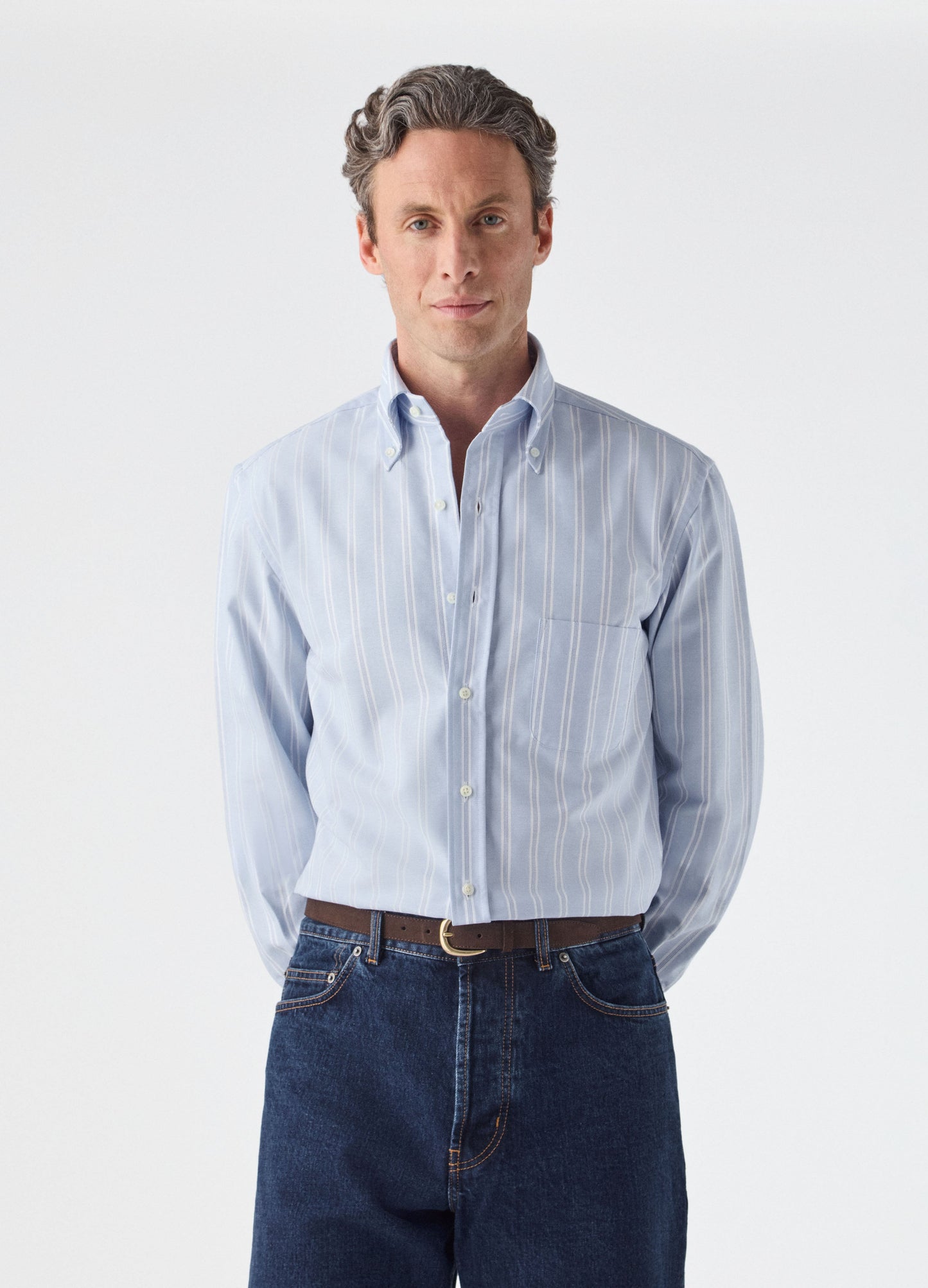 Ferdinand Oxford Button Down Shirt - Blue/White Berg & Berg