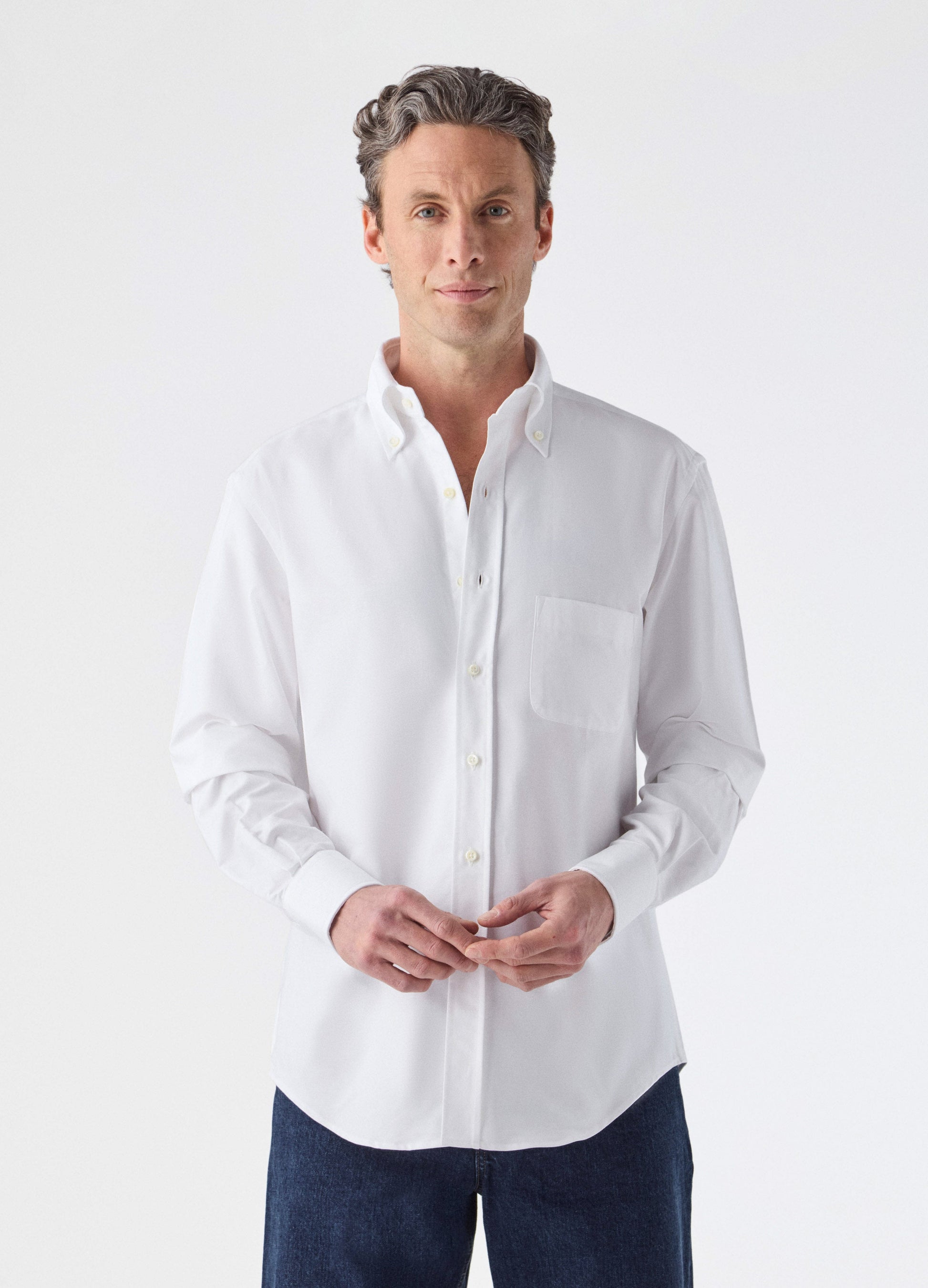 Ferdinand Oxford Button Down Shirt - White Berg & Berg