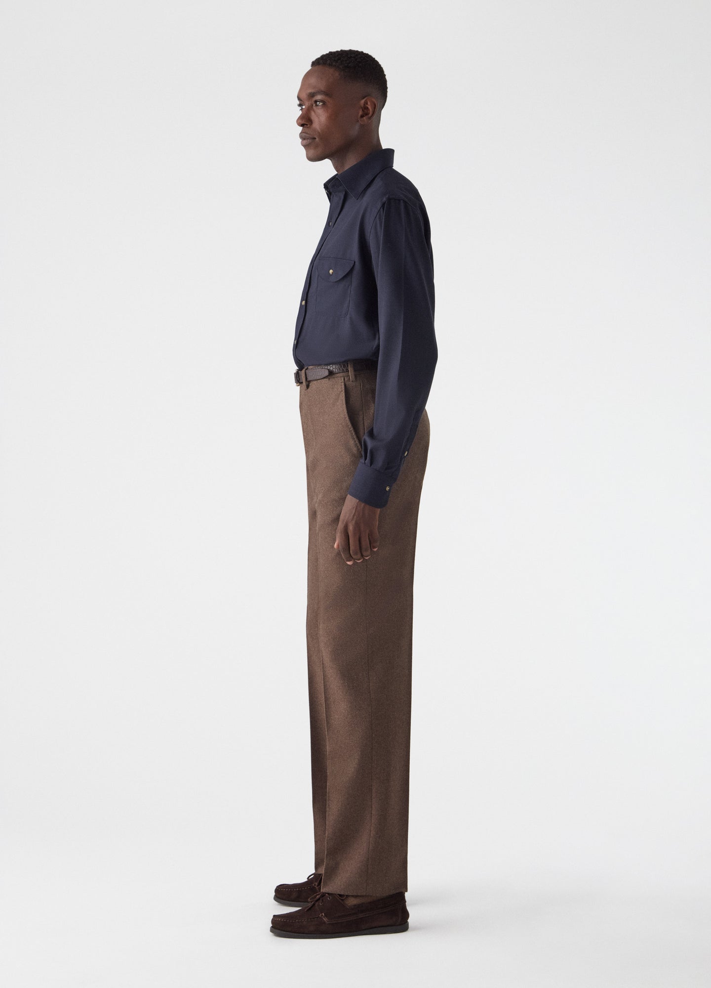 Alfie Flannel Trousers - Nougat