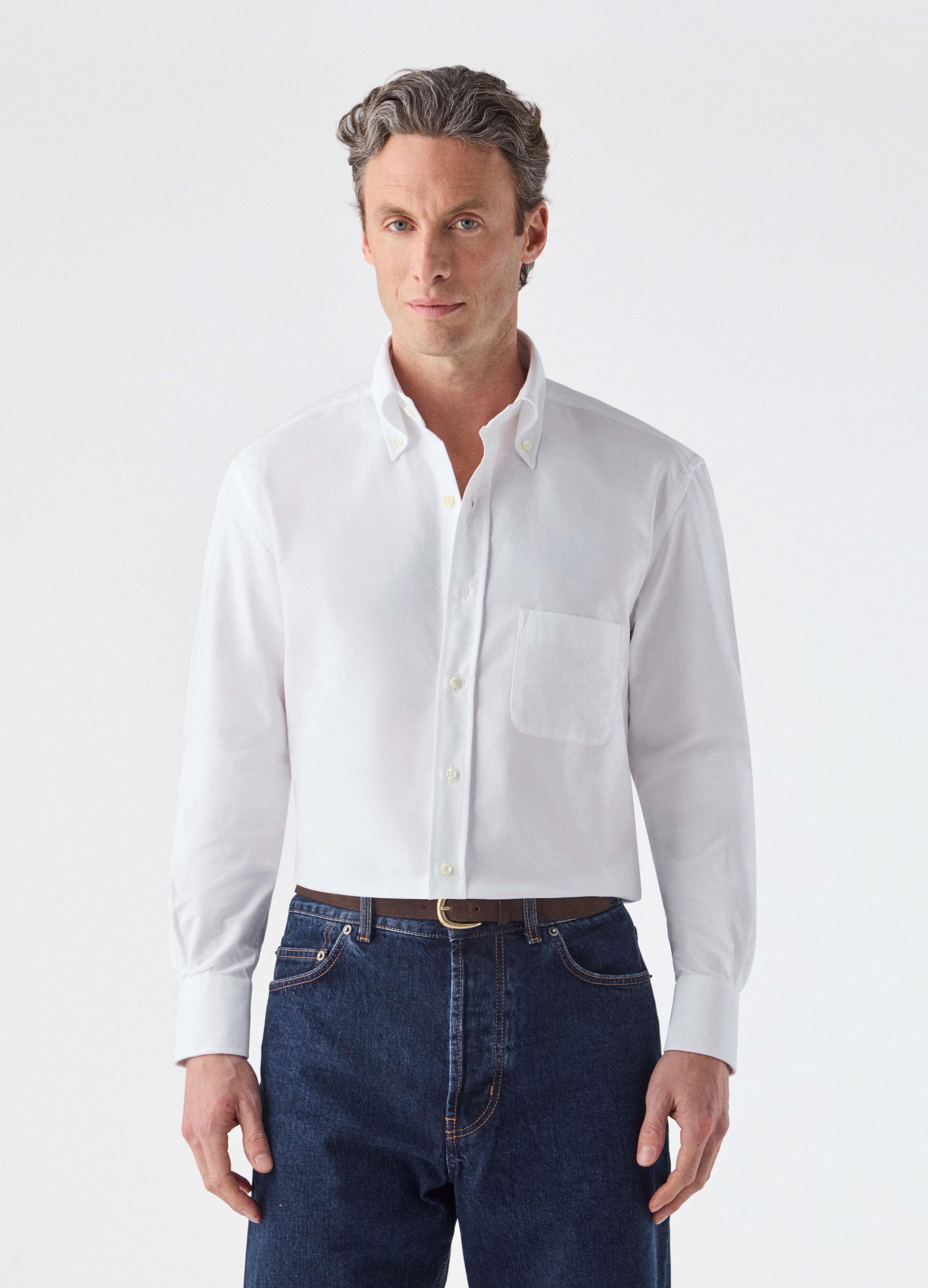 Ferdinand Oxford Button Down Shirt - White Berg & Berg