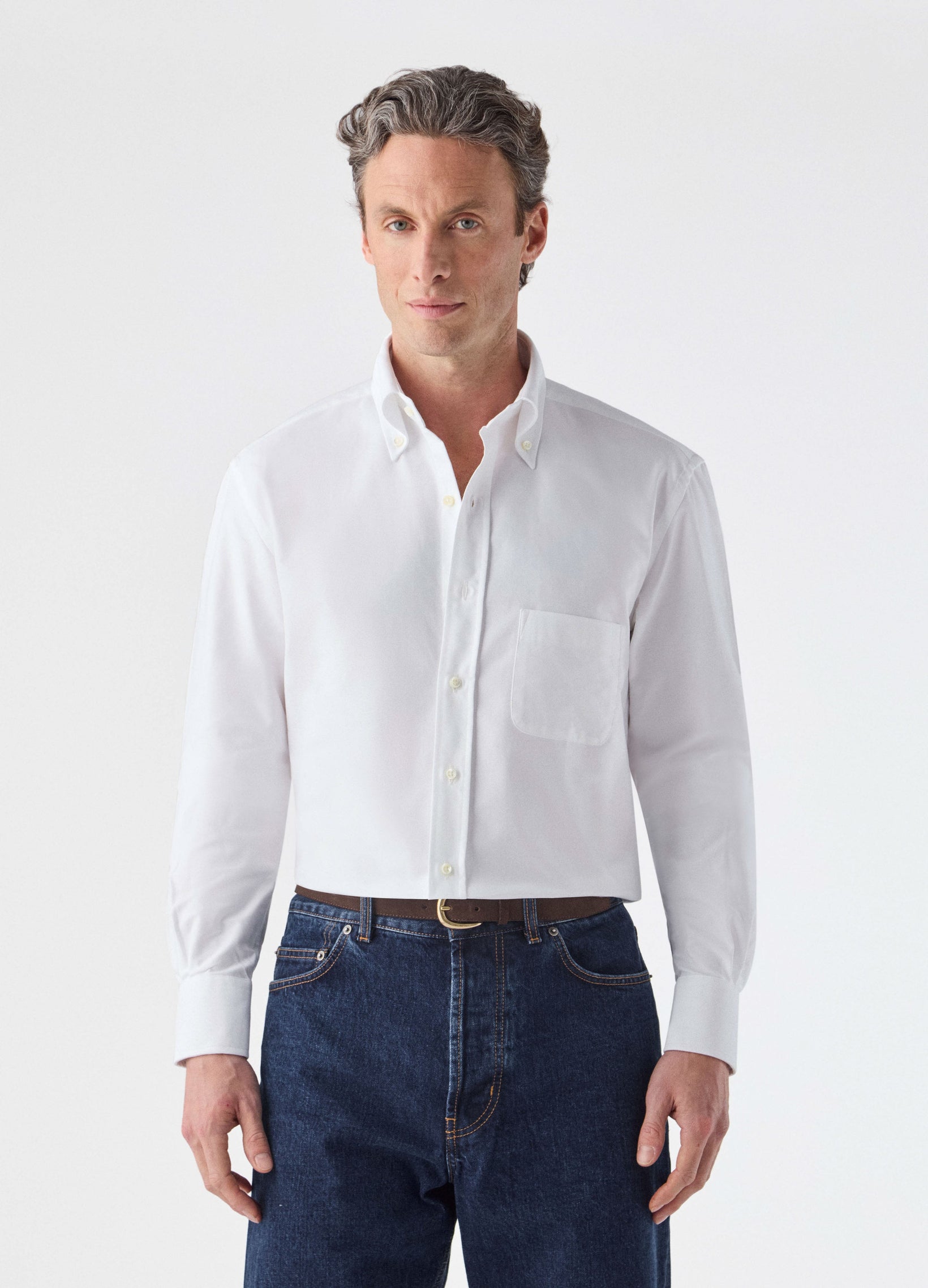 Ferdinand Oxford Button Down Shirt - White Berg & Berg