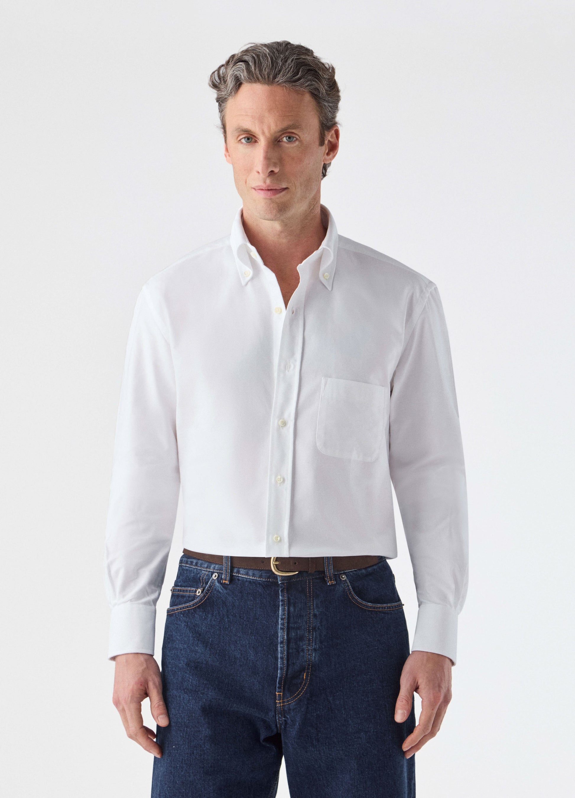 Ferdinand Oxford Button Down Shirt - White Berg & Berg