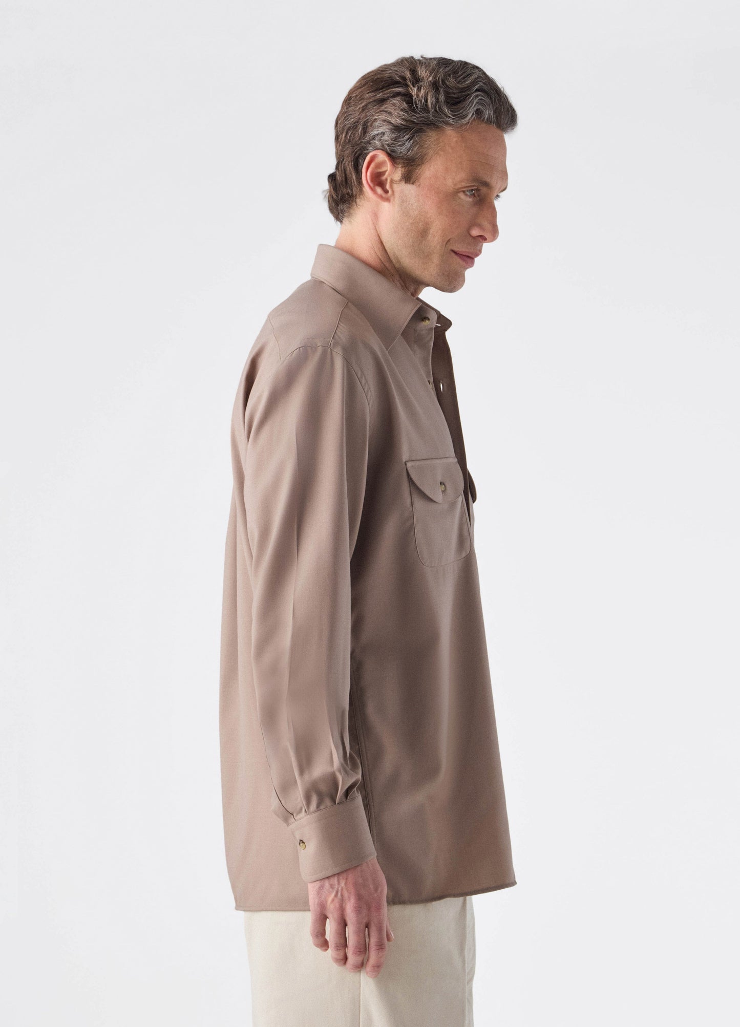 Francois Wool Shirt - Sand Berg & Berg