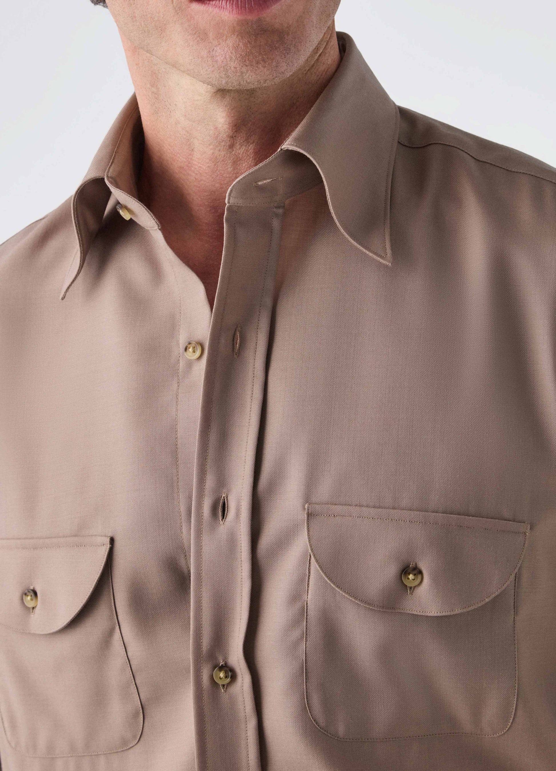 Francois Wool Shirt - Sand Berg & Berg
