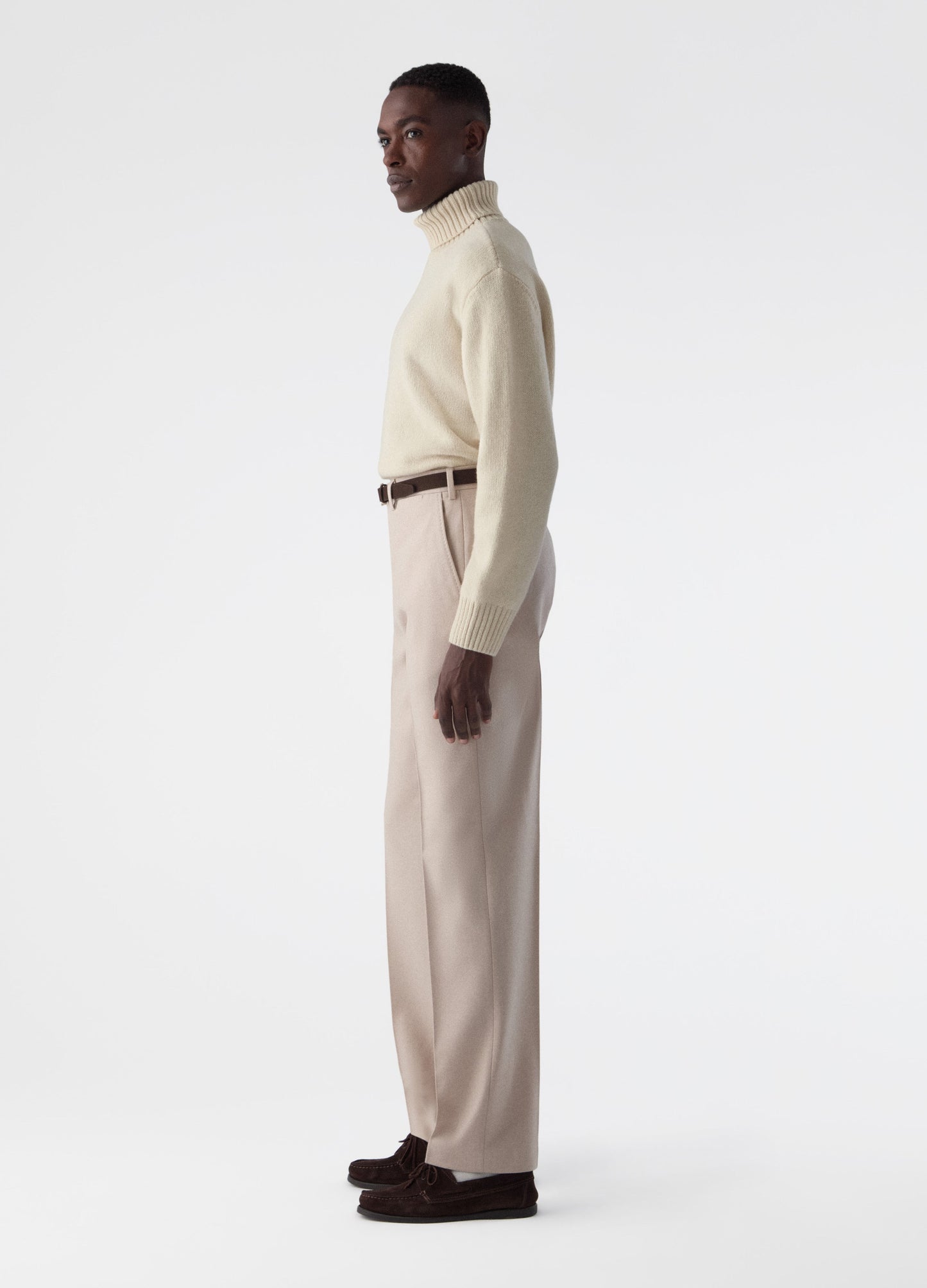 Alfie Flannel Trousers - Ecru Berg & Berg