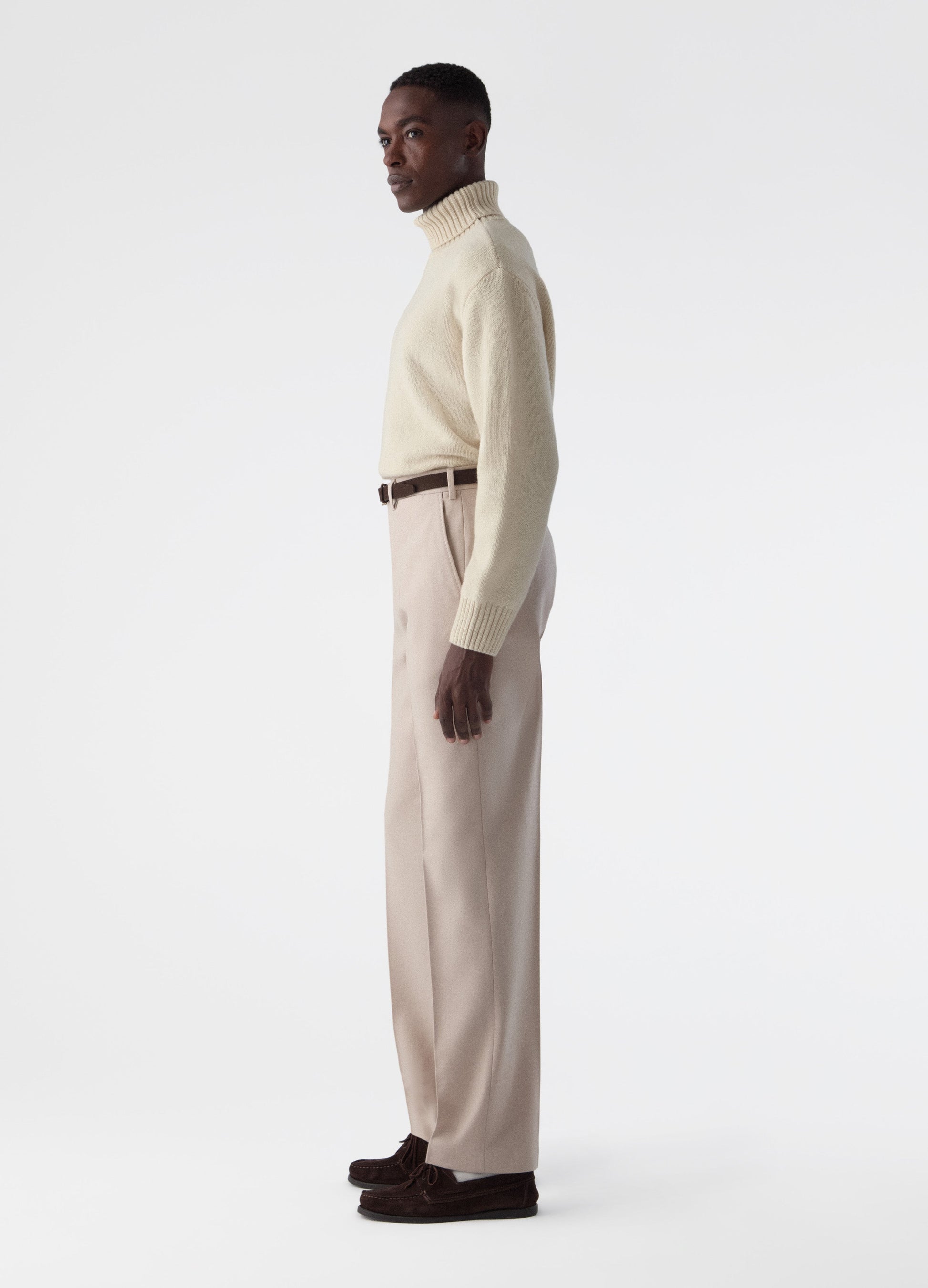 Alfie Flannel Trousers - Ecru Berg & Berg