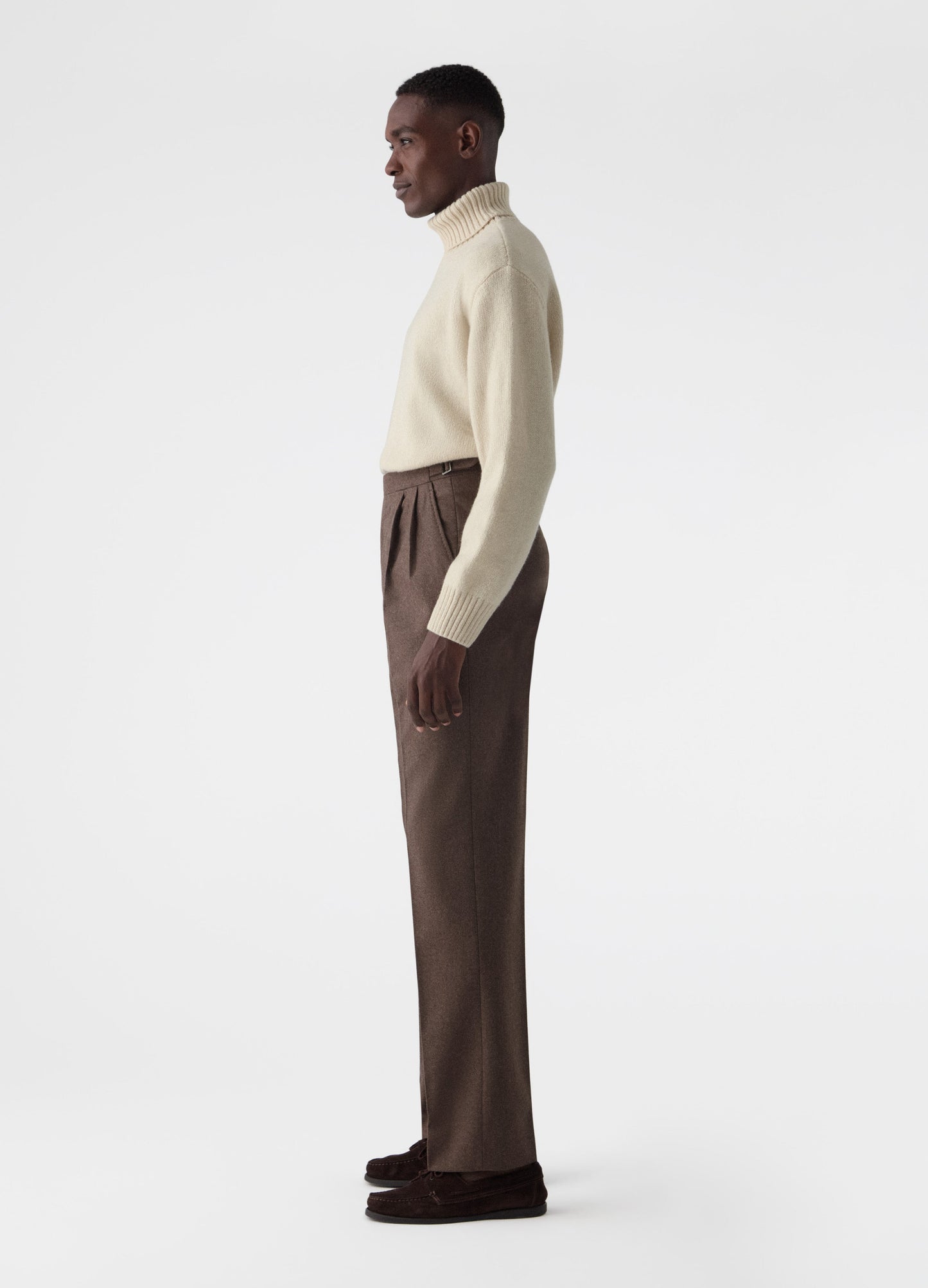 Antonio Flannel Trousers - Nougat Berg & Berg