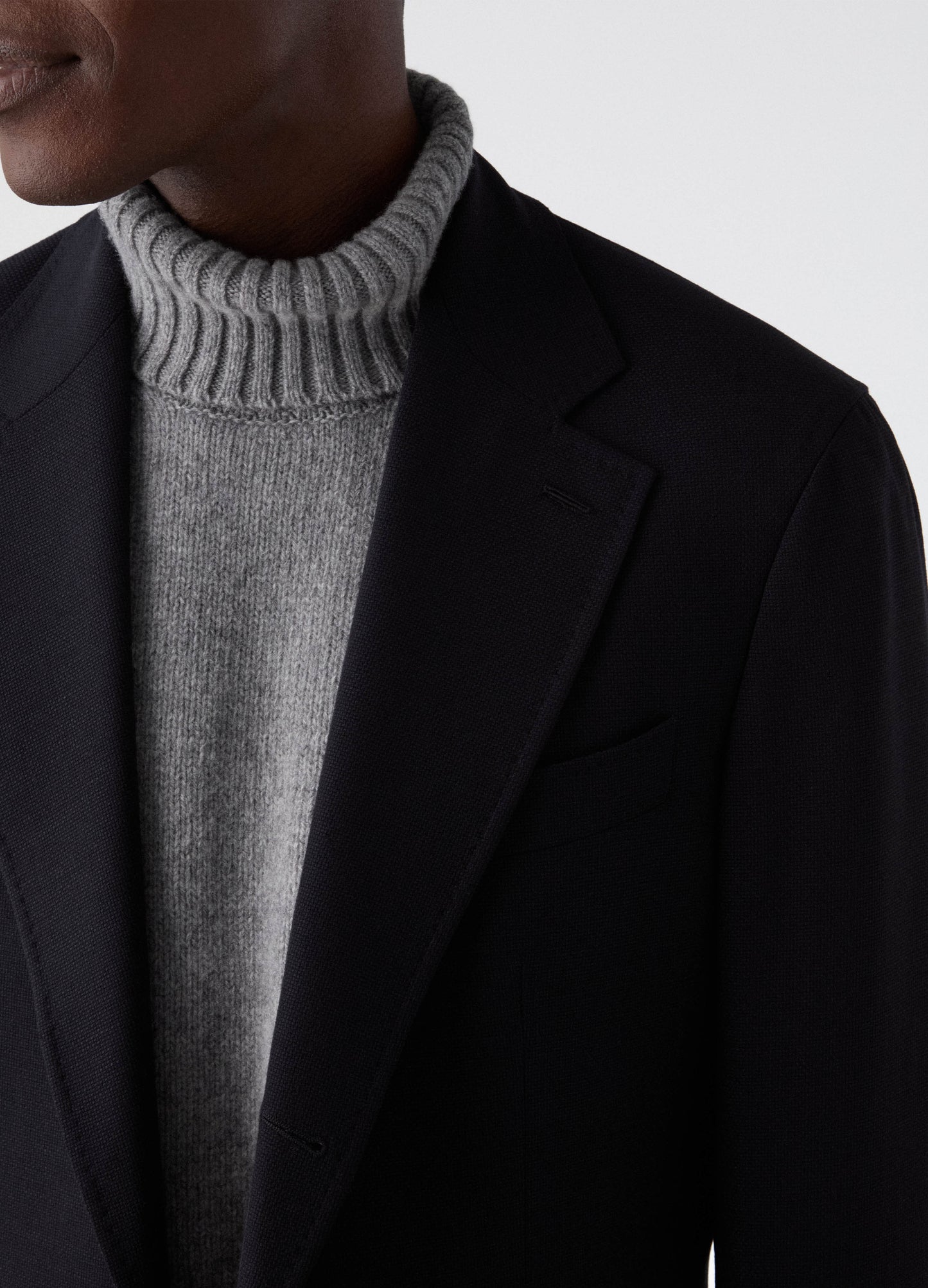 Don Sport Hopsack Blazer - Navy Berg & Berg