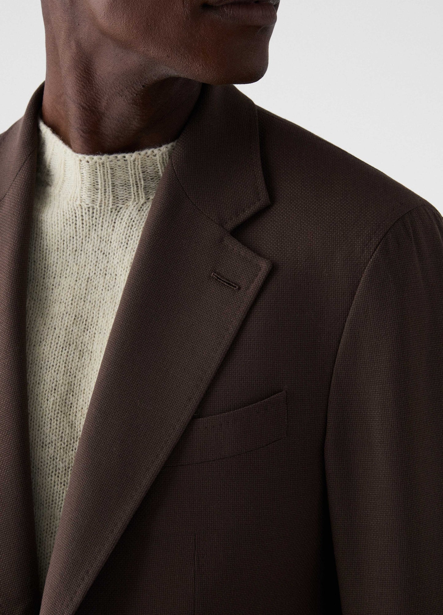 Don Sport Hopsack Blazer - Cold Brown Berg & Berg