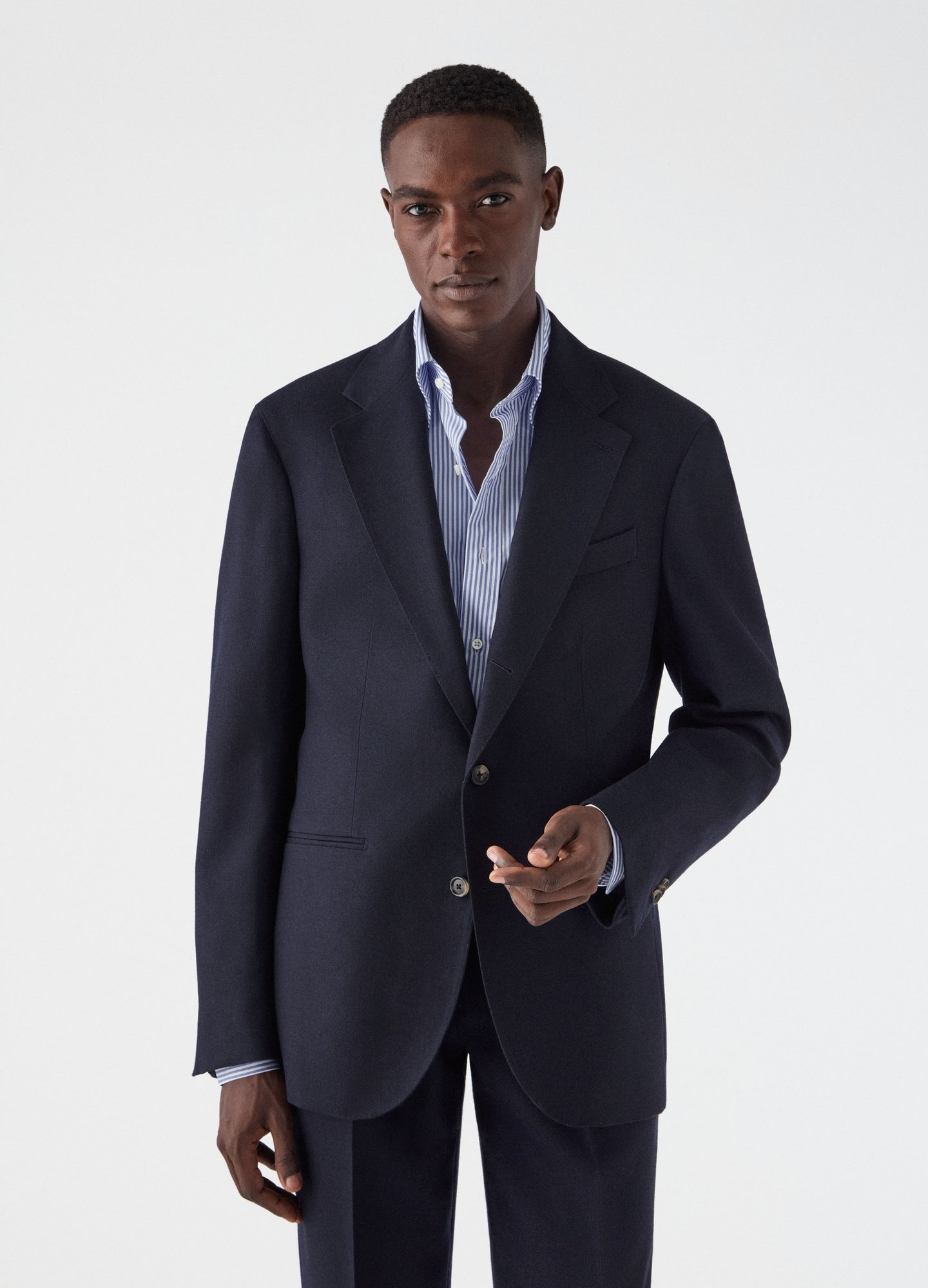 Don Winter High Twist Suit Jacket - Navy