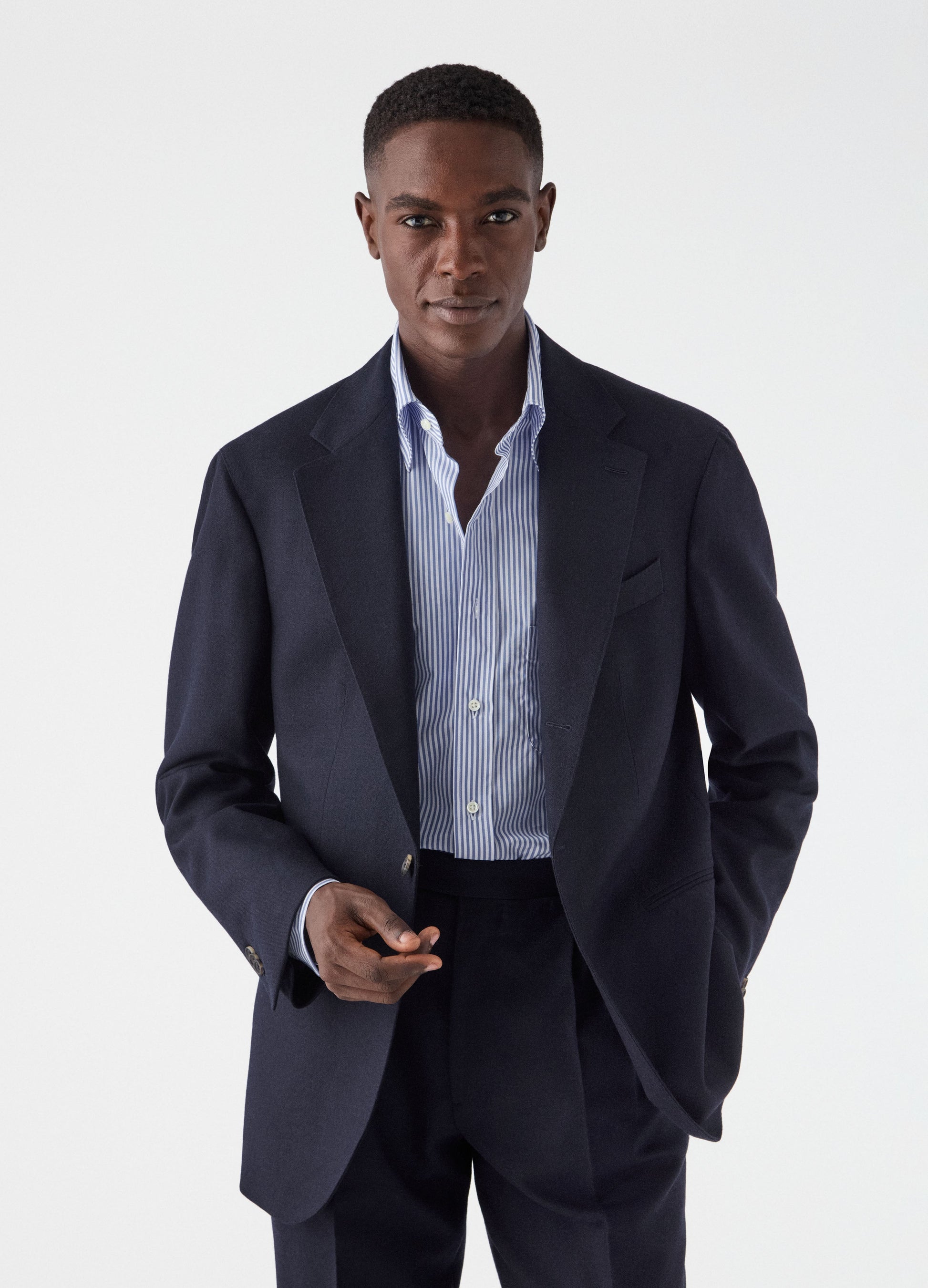 Don Winter High Twist Suit Jacket - Navy Berg & Berg