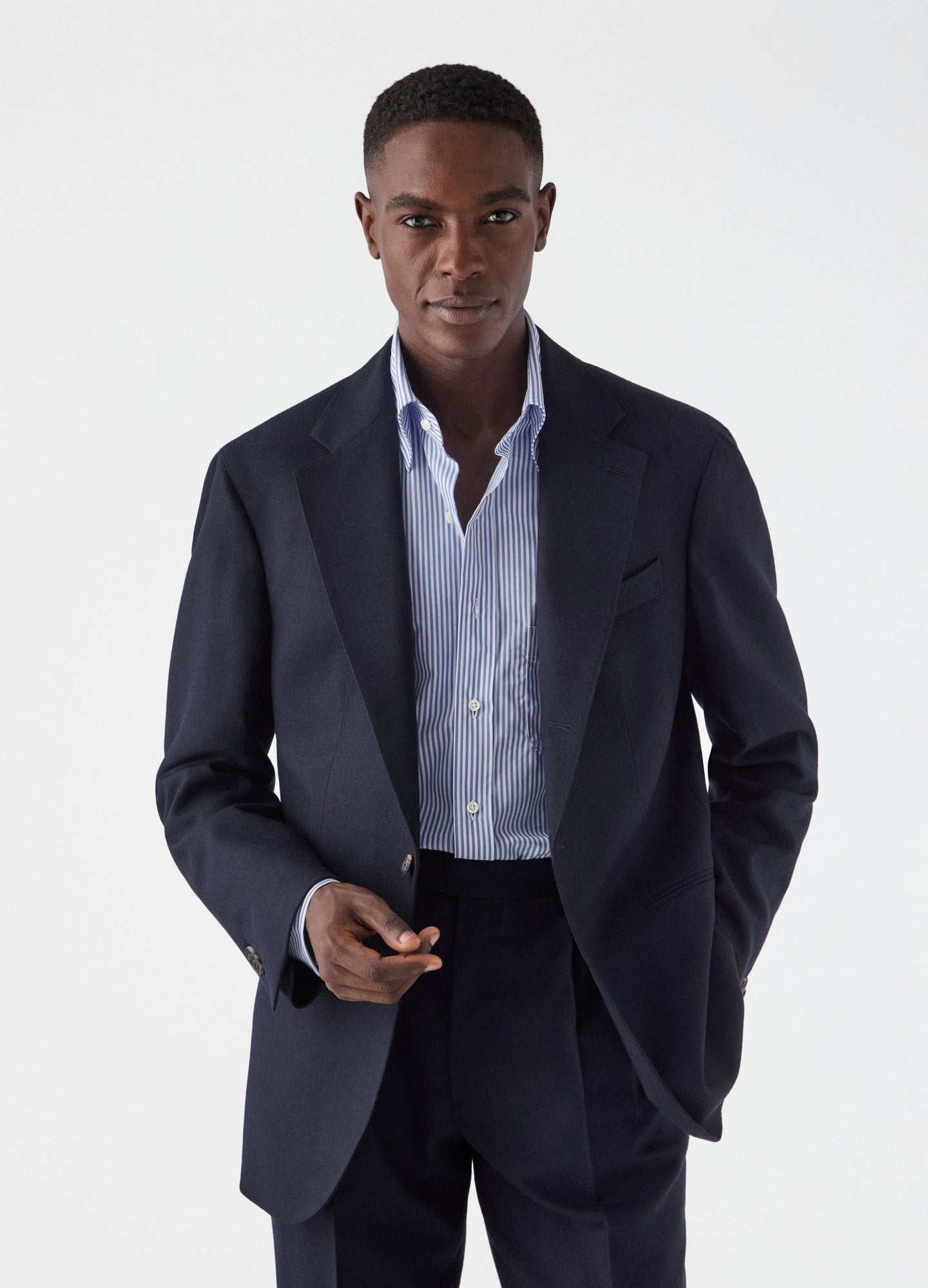 Don Winter High Twist Suit Jacket - Navy