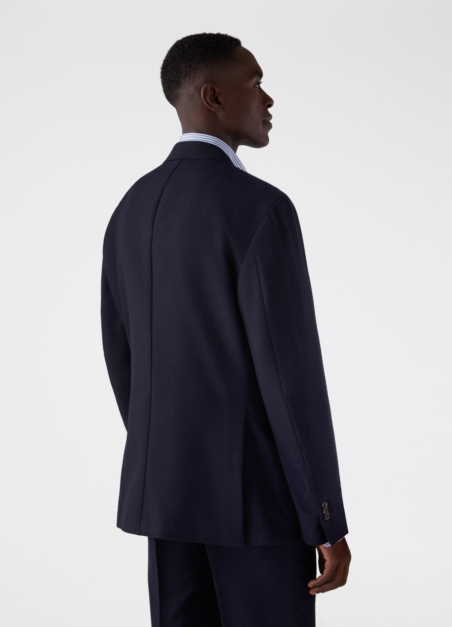 Don Winter High Twist Suit Jacket - Navy