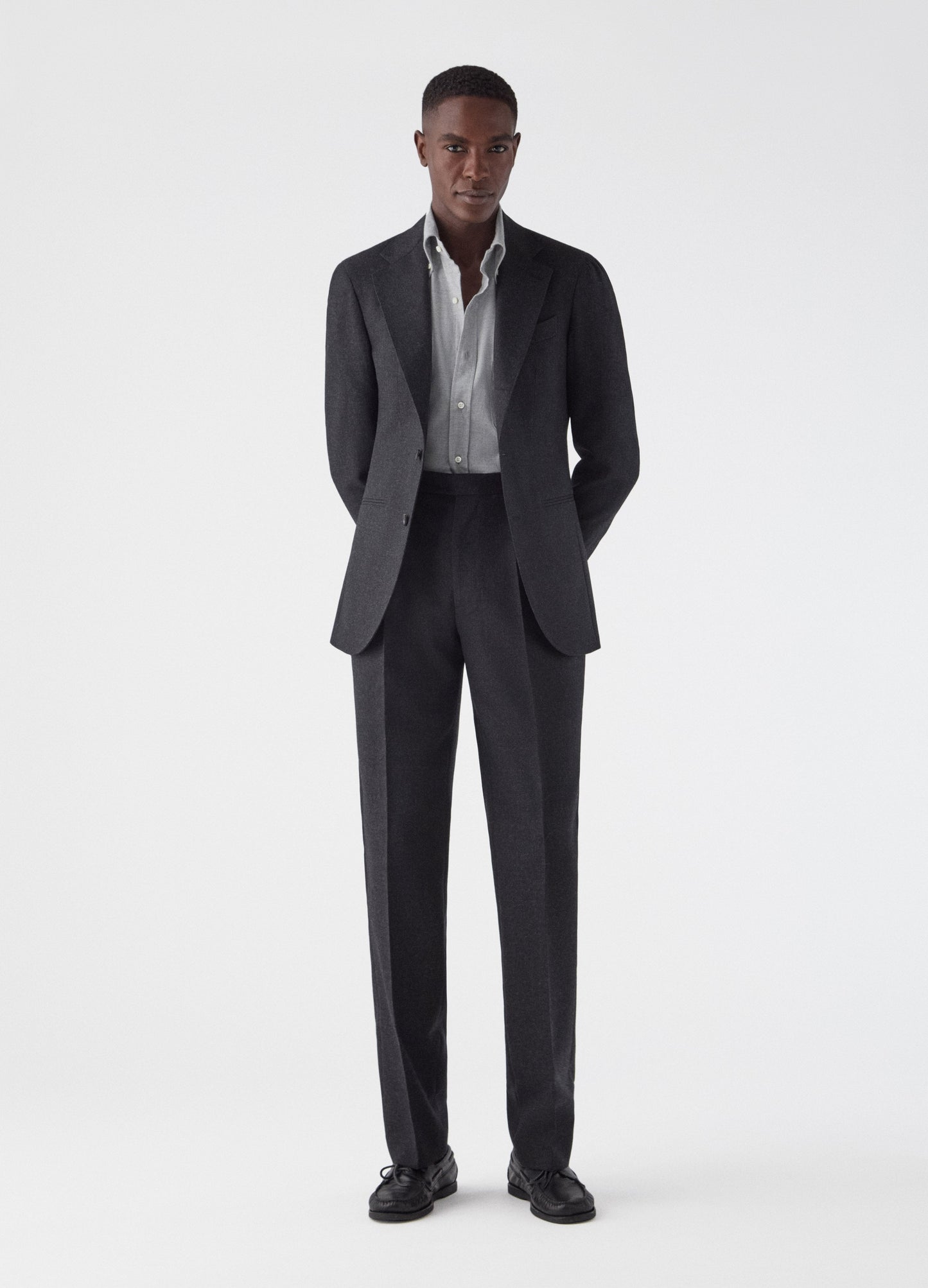 Don Winter High Twist Suit Jacket - Mid Grey Berg & Berg