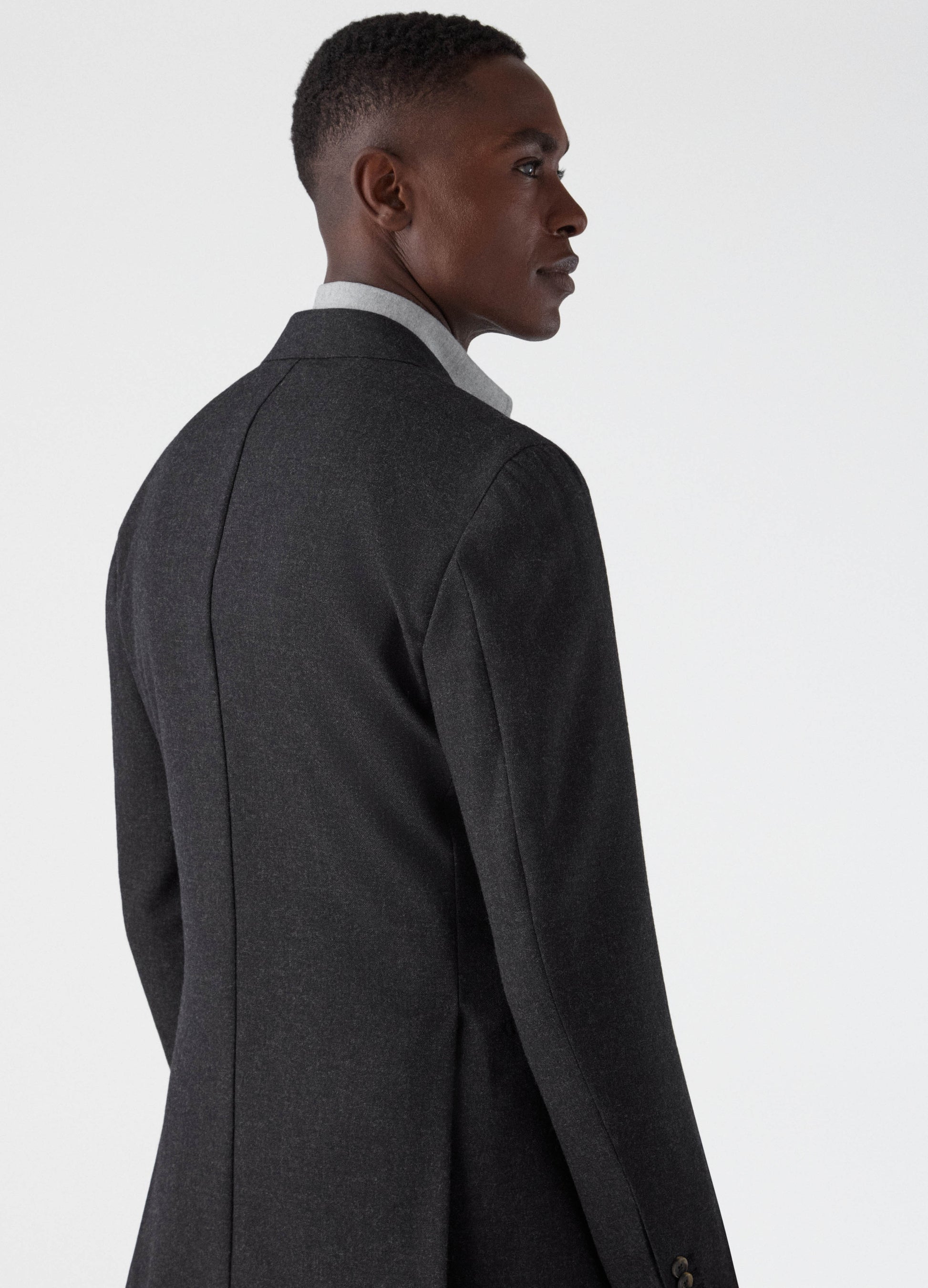 Don Winter High Twist Suit Jacket - Mid Grey Berg & Berg