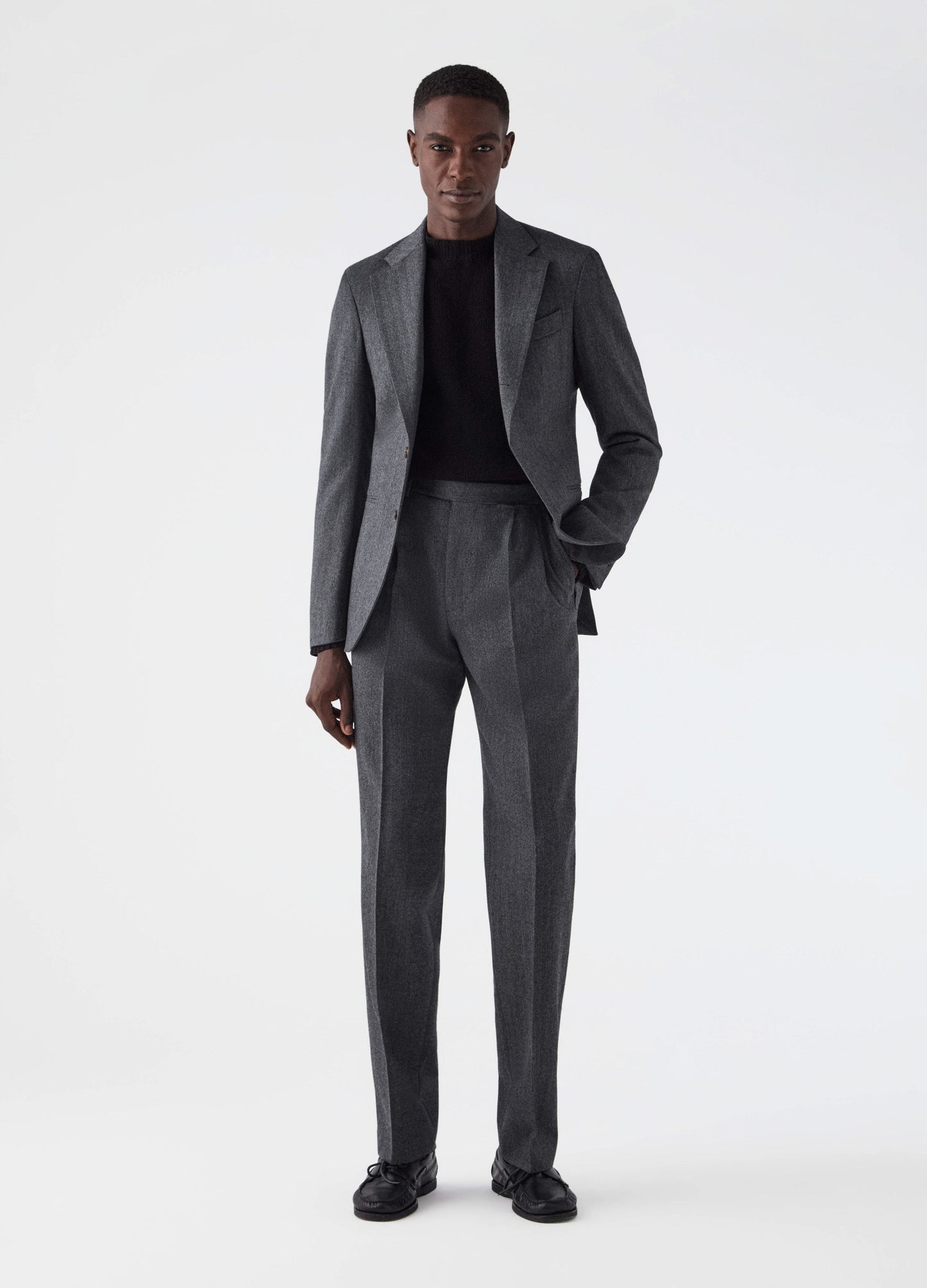 Don Herringbone Suit Jacket - Mid Grey Berg & Berg