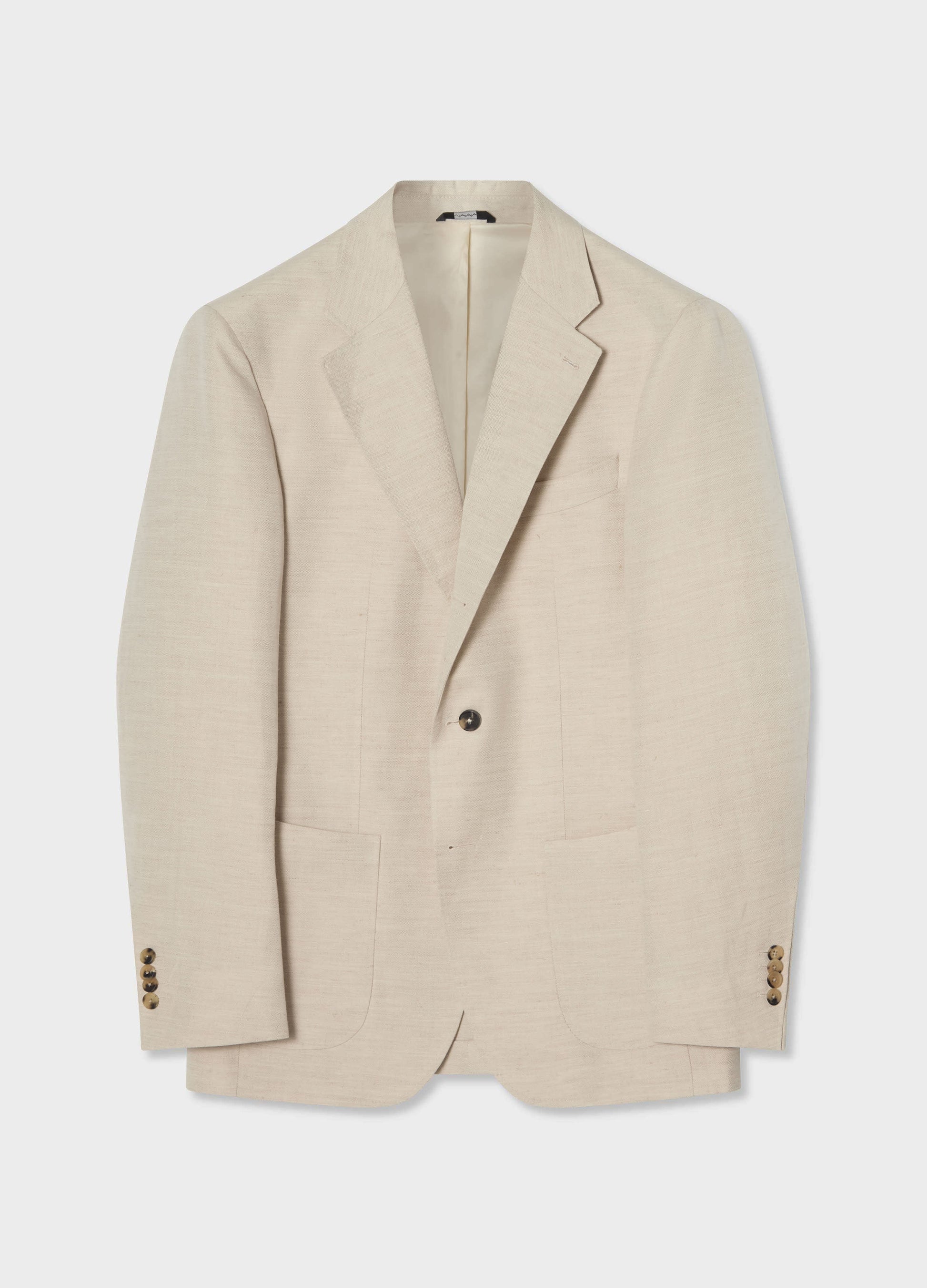 Don Sport Wool/Linen Suit Jacket - Sand | Berg & Berg