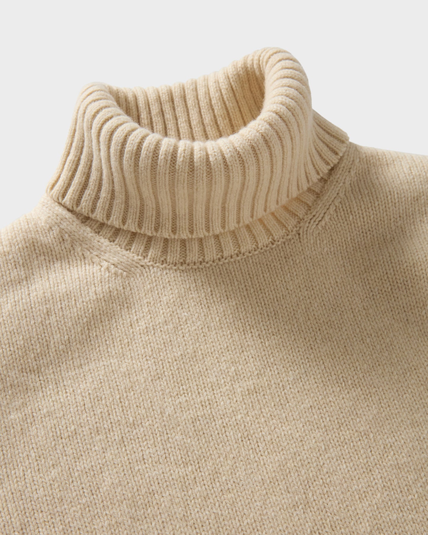 Bernhard Roll Neck Sweater - Cream | Berg & Berg