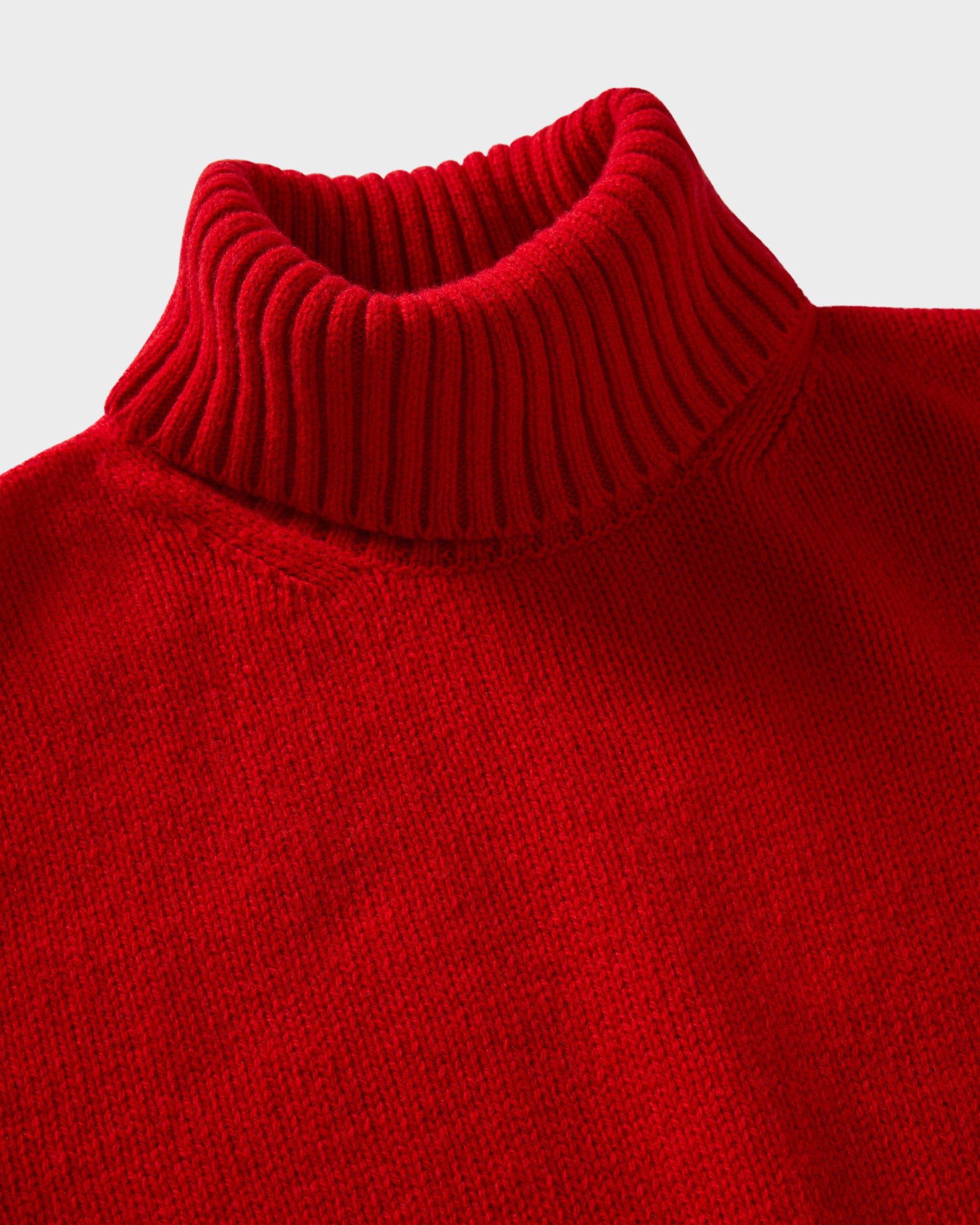 Bernhard Roll Neck Sweater - Barn Red | Berg & Berg