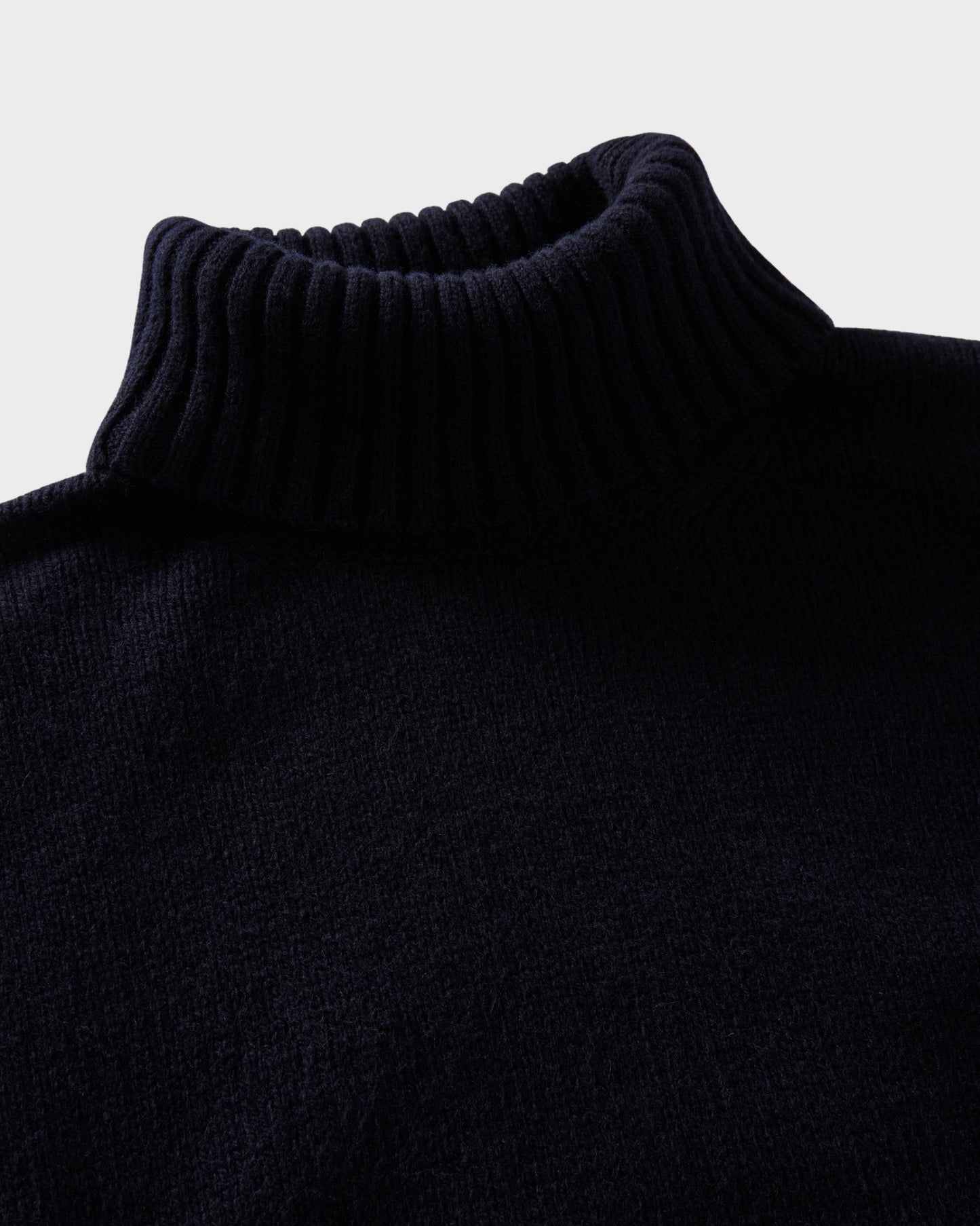 Bernhard Roll Neck Sweater - Navy | Berg & Berg