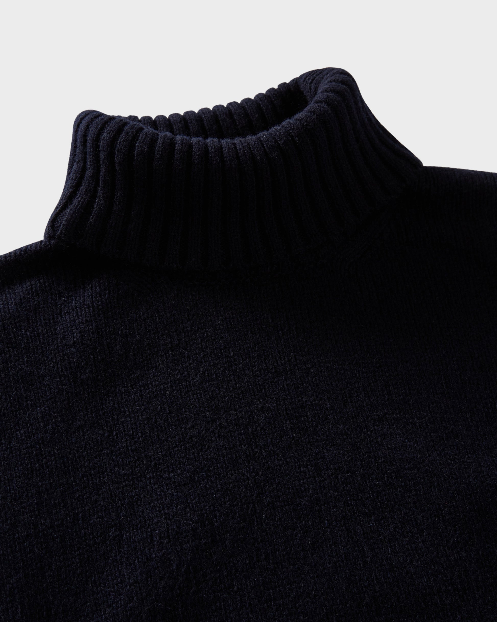 Bernhard Roll Neck Sweater - Navy | Berg & Berg