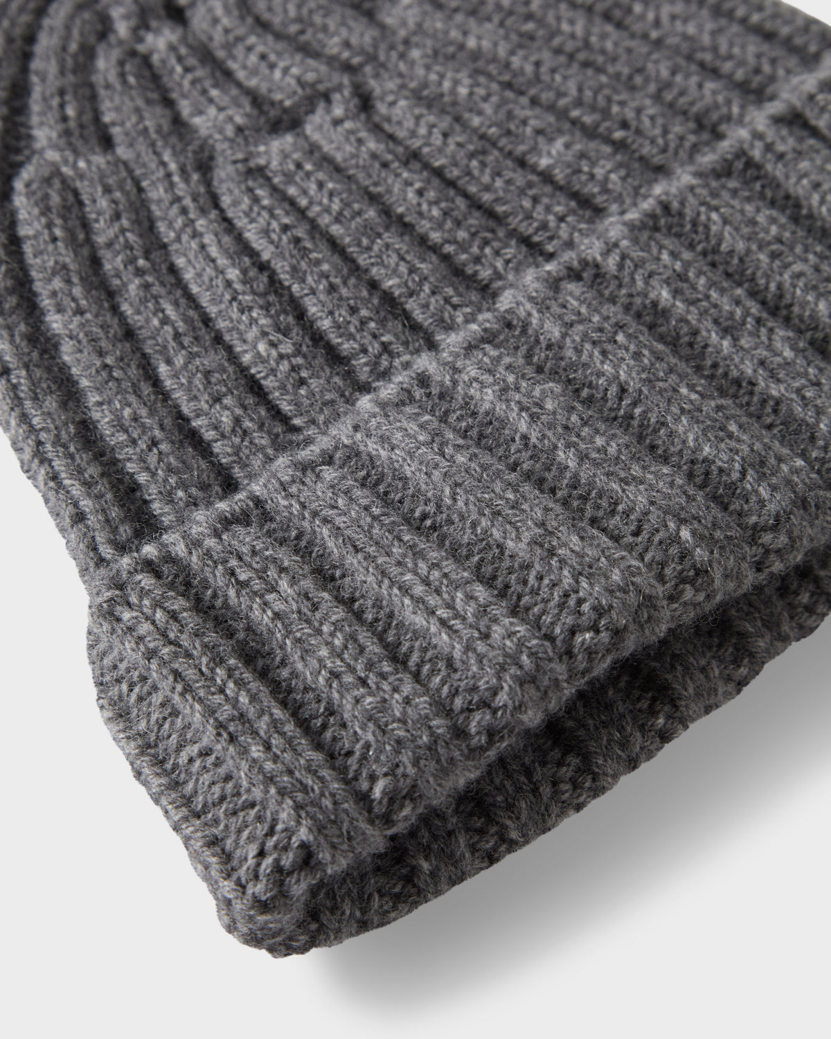 Åke Merino/Cashmere Knit Hat - Mid Grey Melange | Berg & Berg