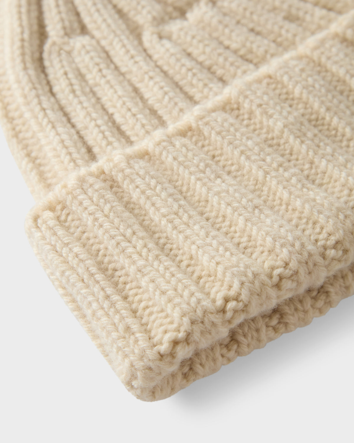 Åke Merino/Cashmere Knit Hat - Cream | Berg & Berg