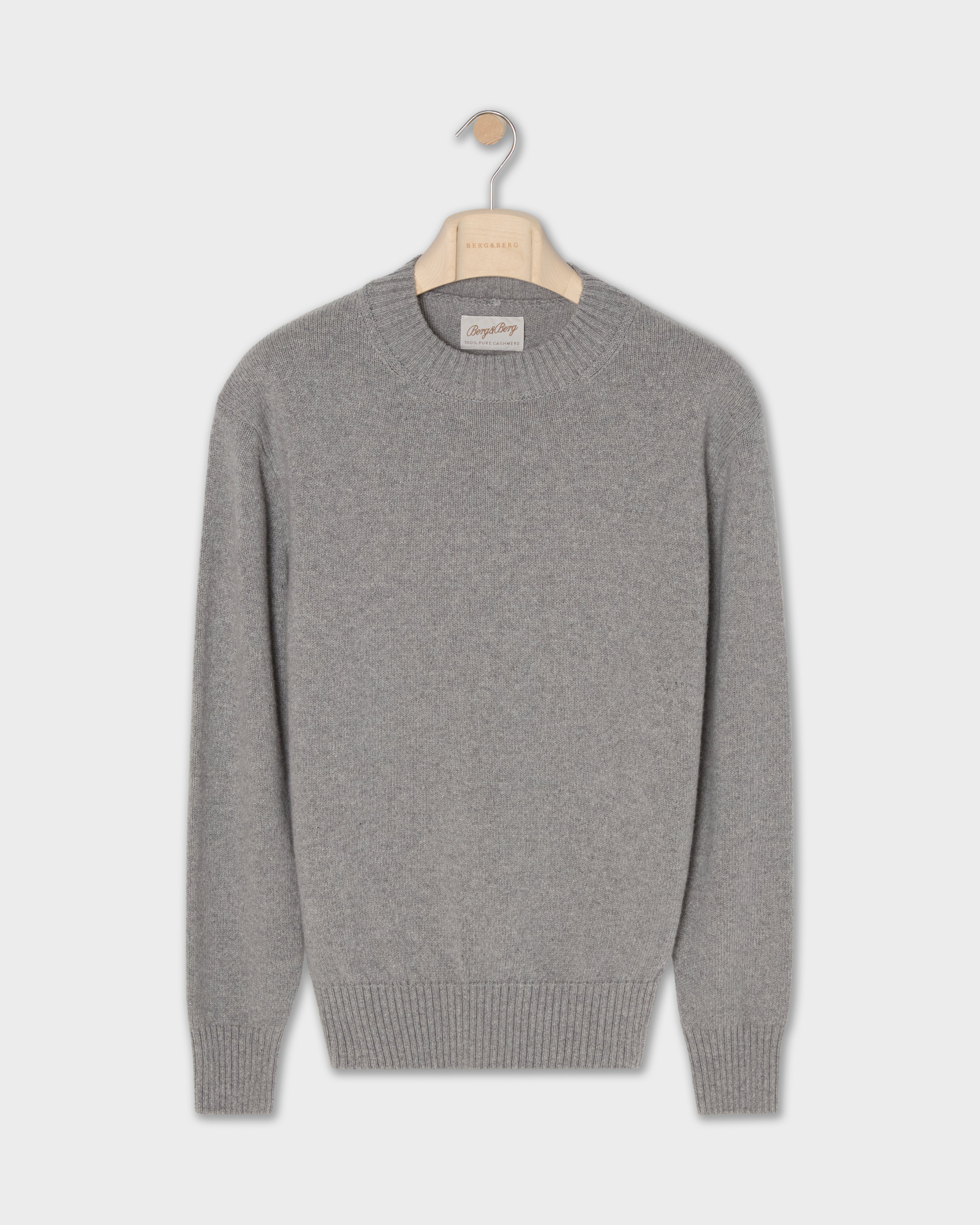 Ben Cashmere Sweater - Light Grey Melange | Berg & Berg