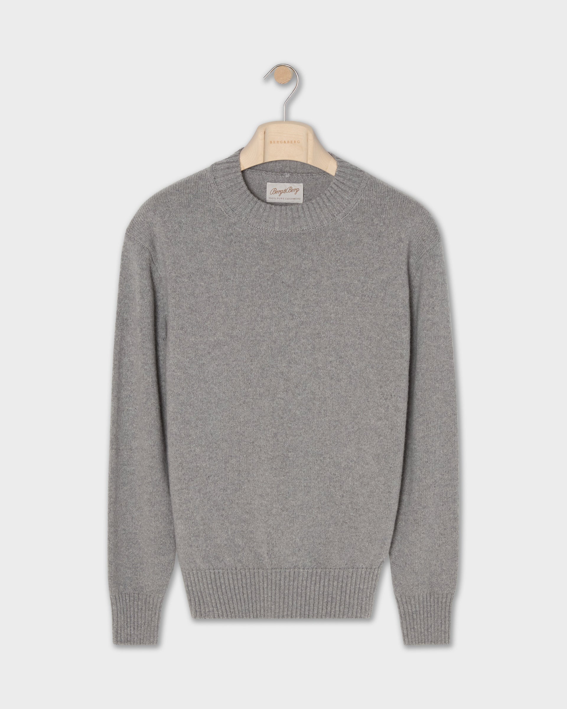 Ben Cashmere Sweater - Light Grey Melange | Berg & Berg
