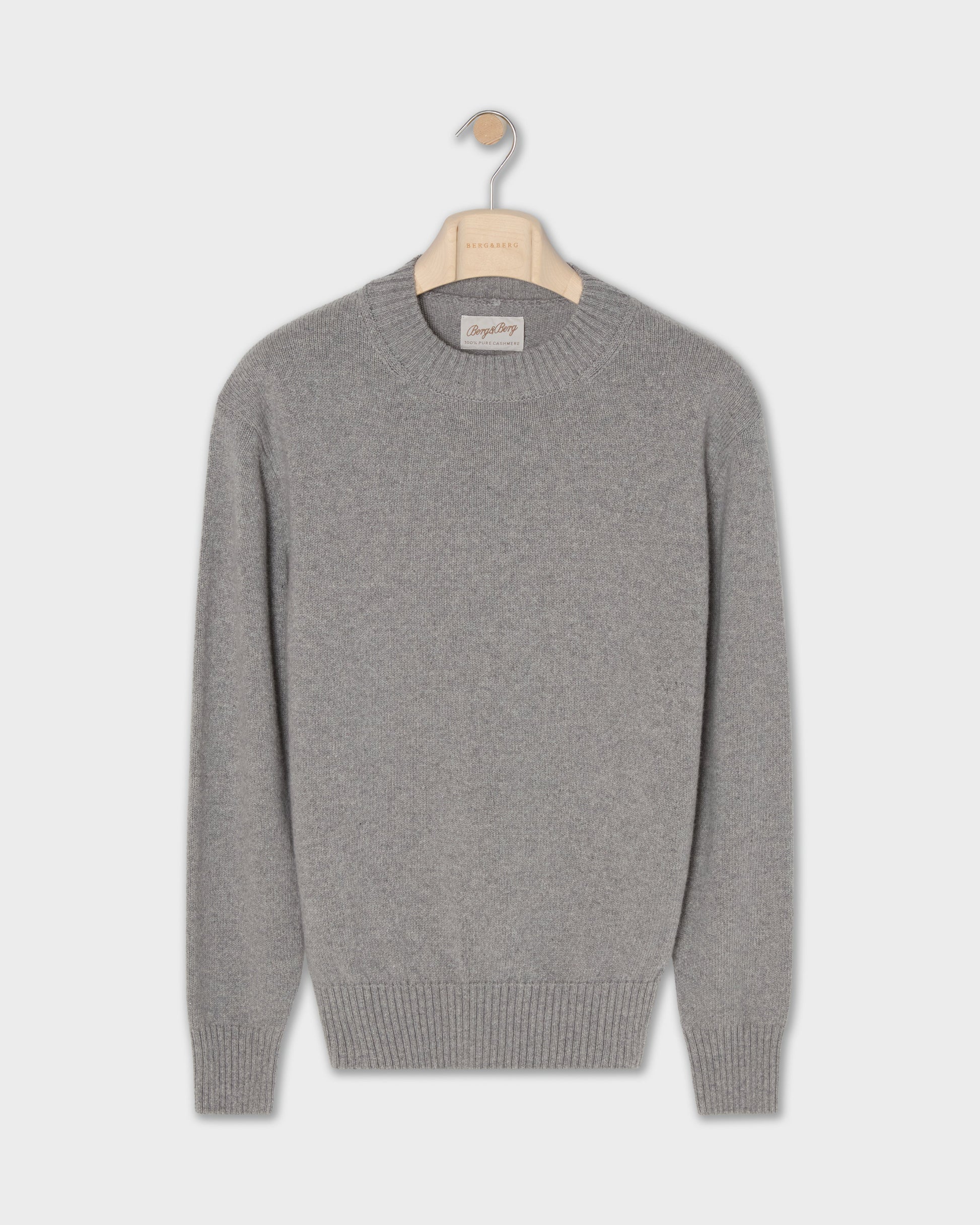 Ben Cashmere Sweater - Light Grey Melange | Berg & Berg