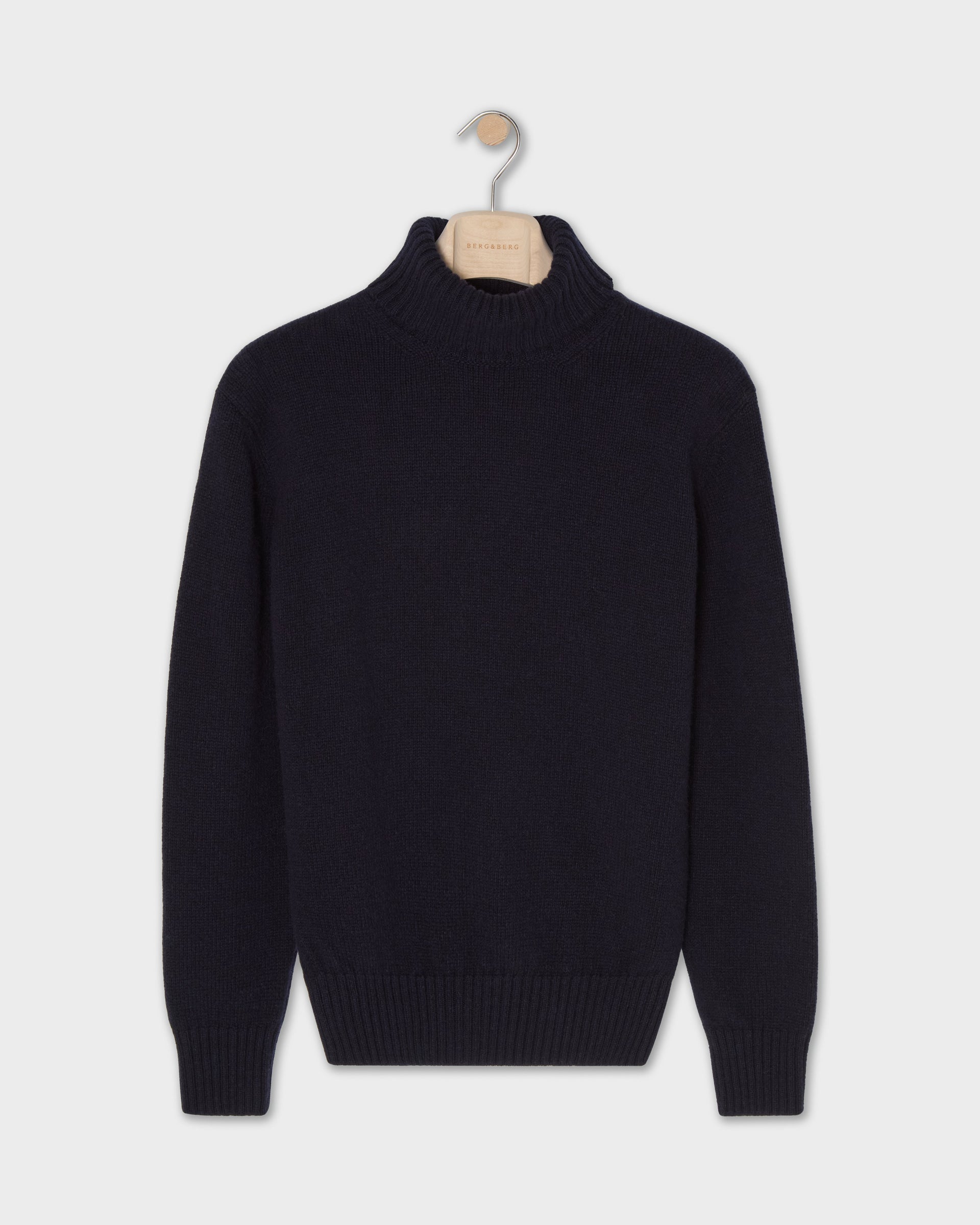 Bernhard Roll Neck Sweater - Navy | Berg & Berg