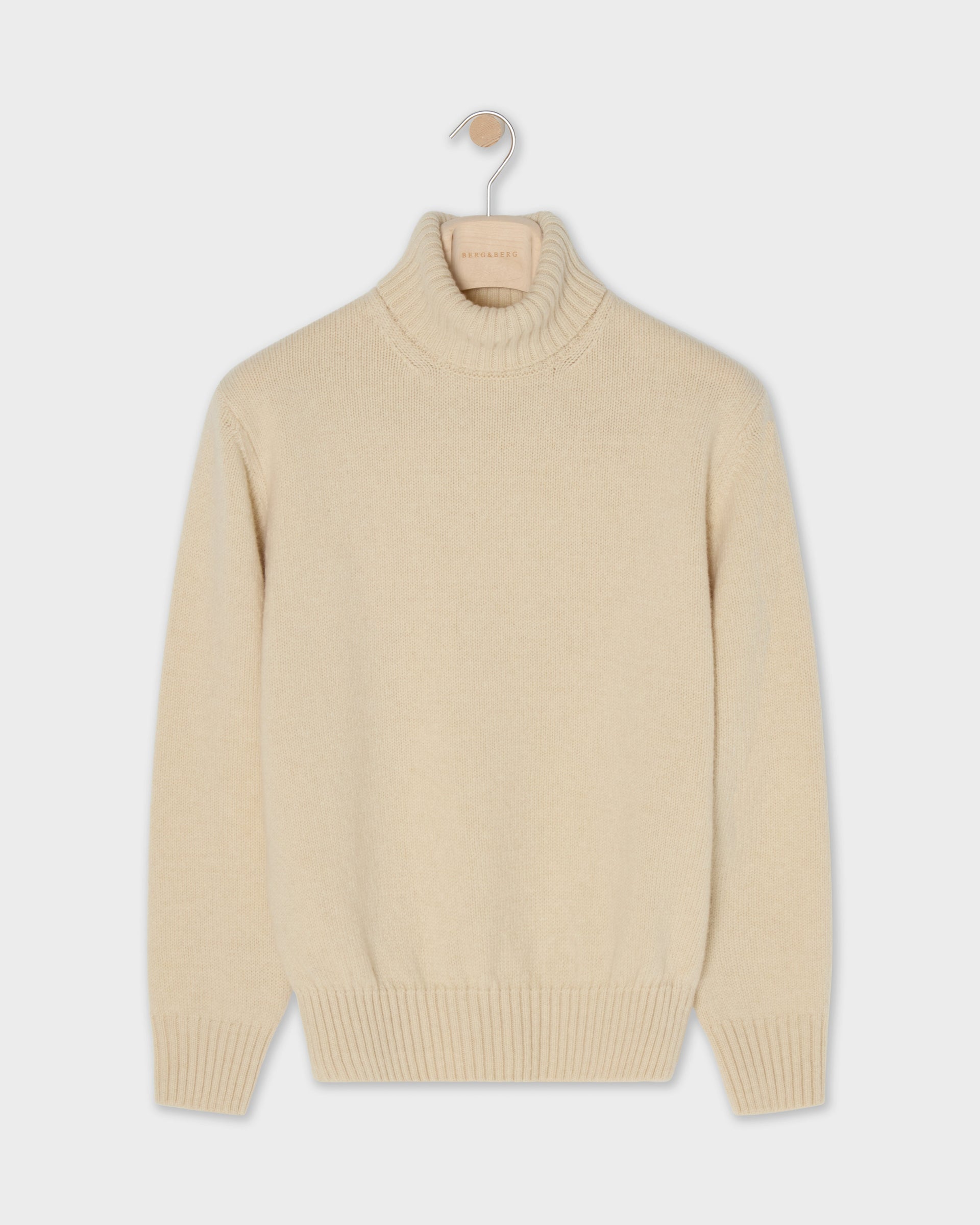 Bernhard Roll Neck Sweater - Cream | Berg & Berg