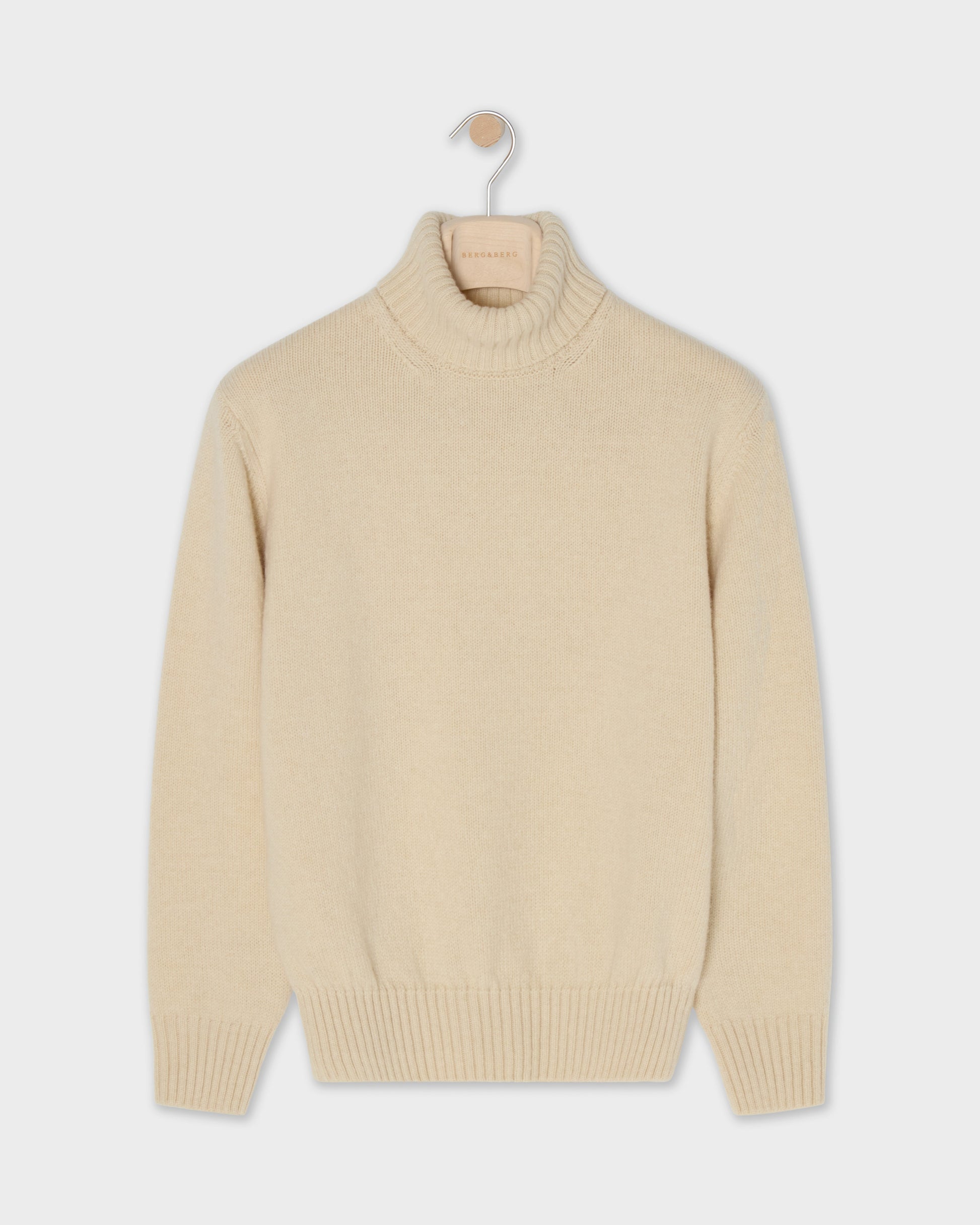 Bernhard Roll Neck Sweater - Cream | Berg & Berg